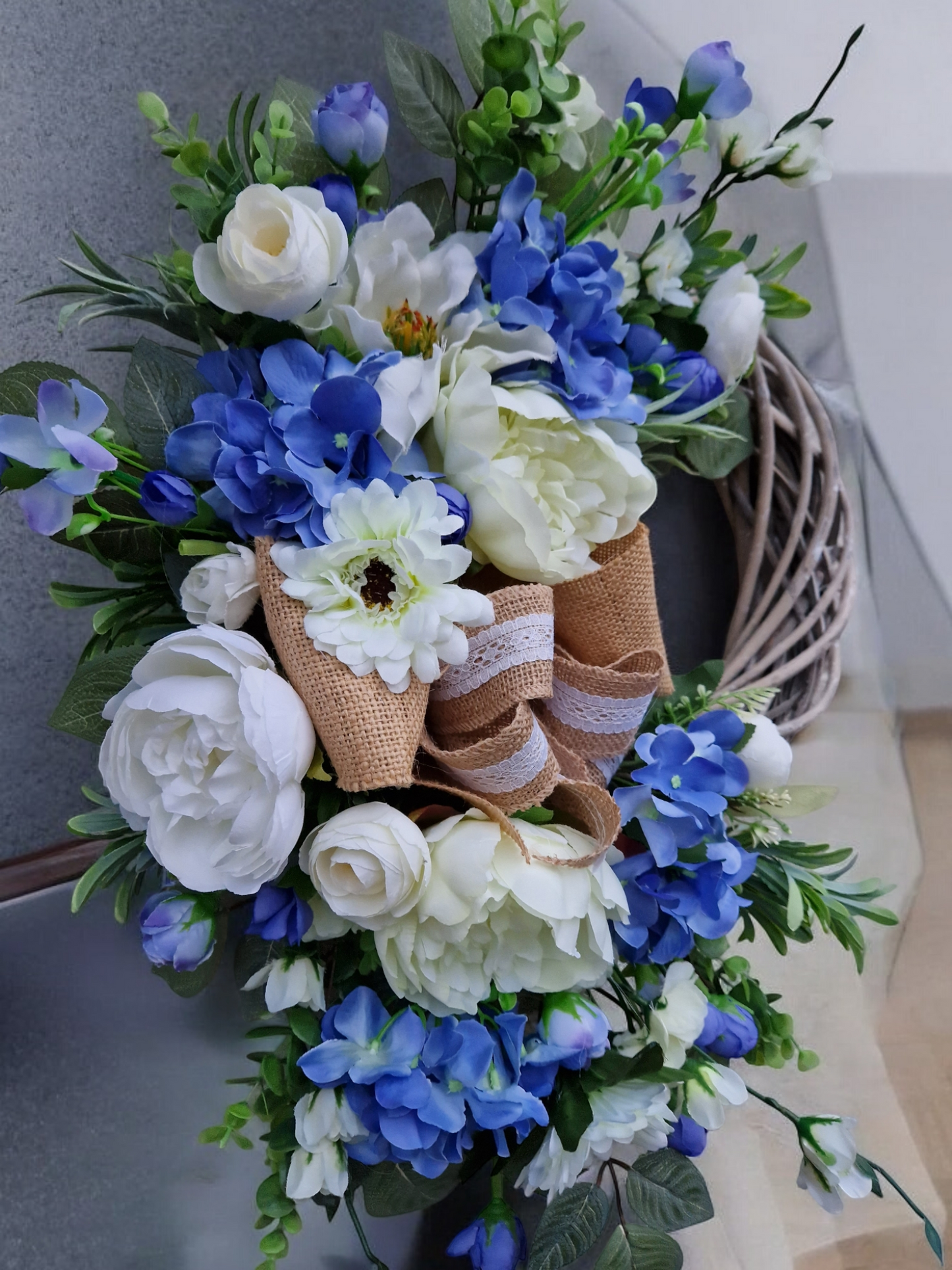 Floral door wreath