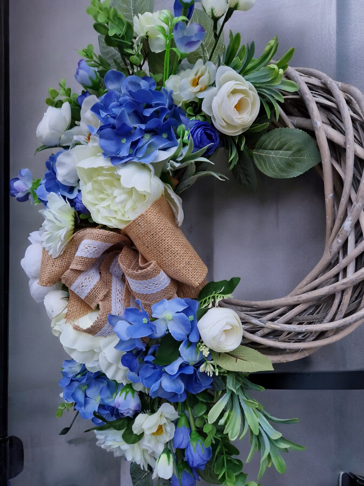 Floral door wreath