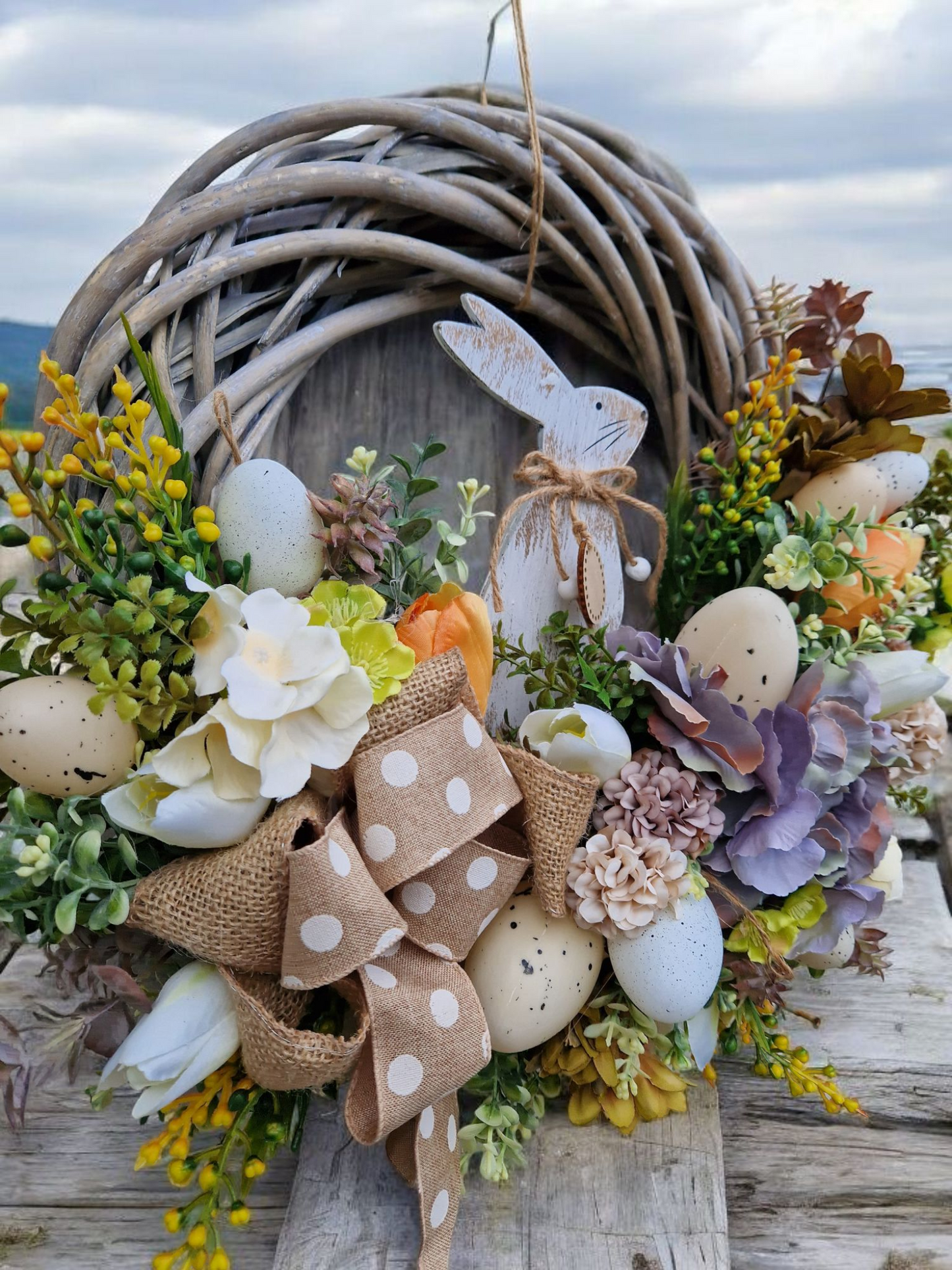 Easter door wreath