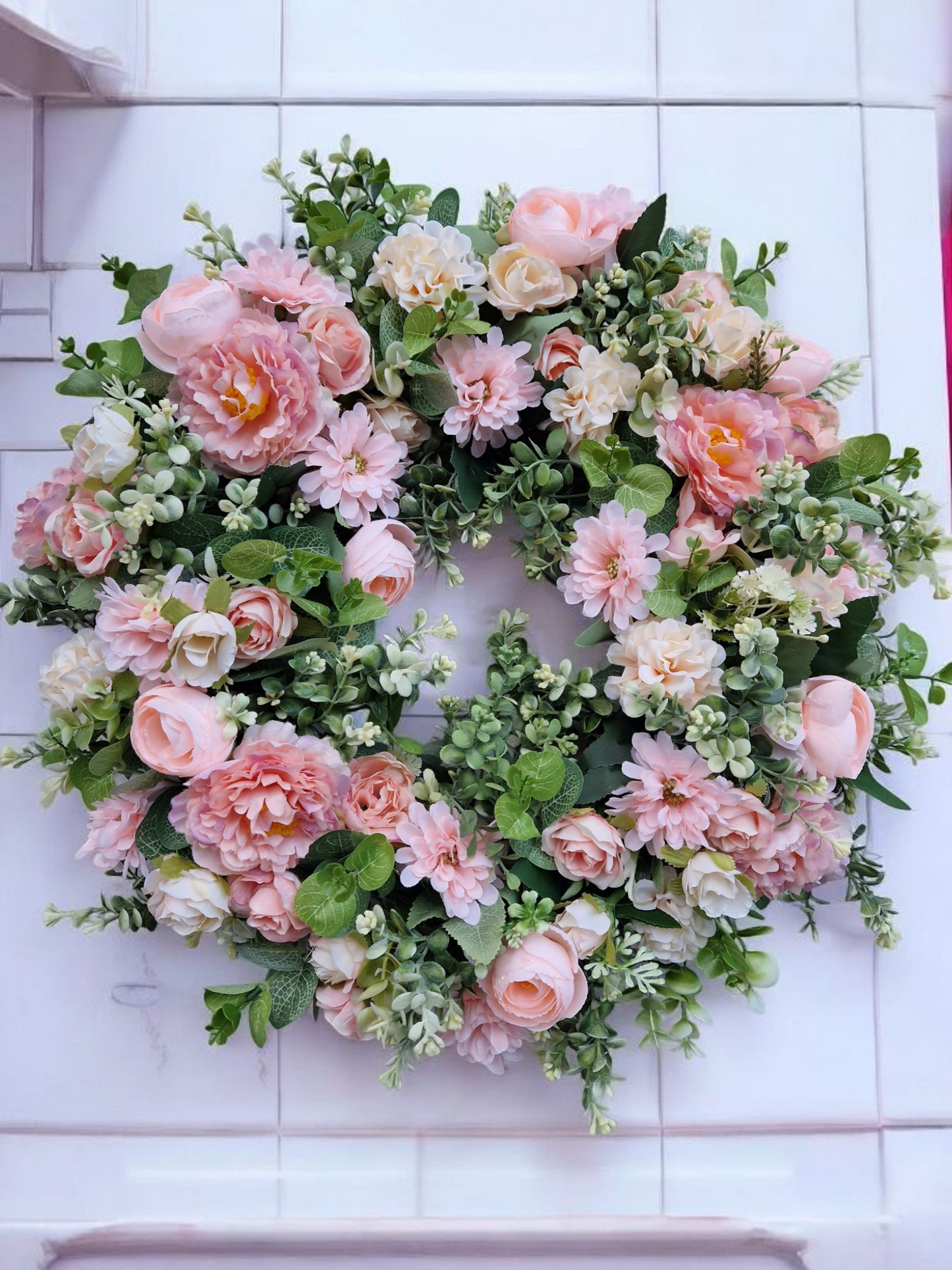 Floral door wreath