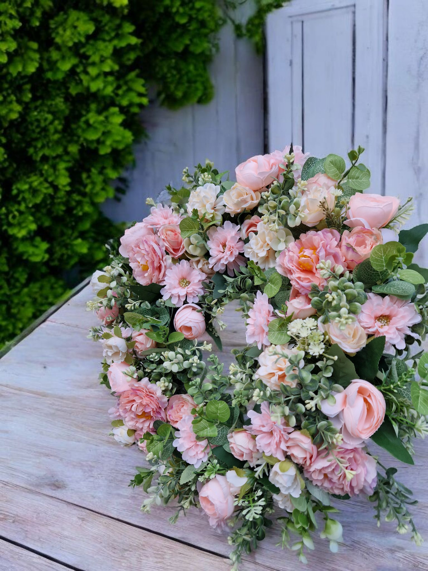 Floral door wreath
