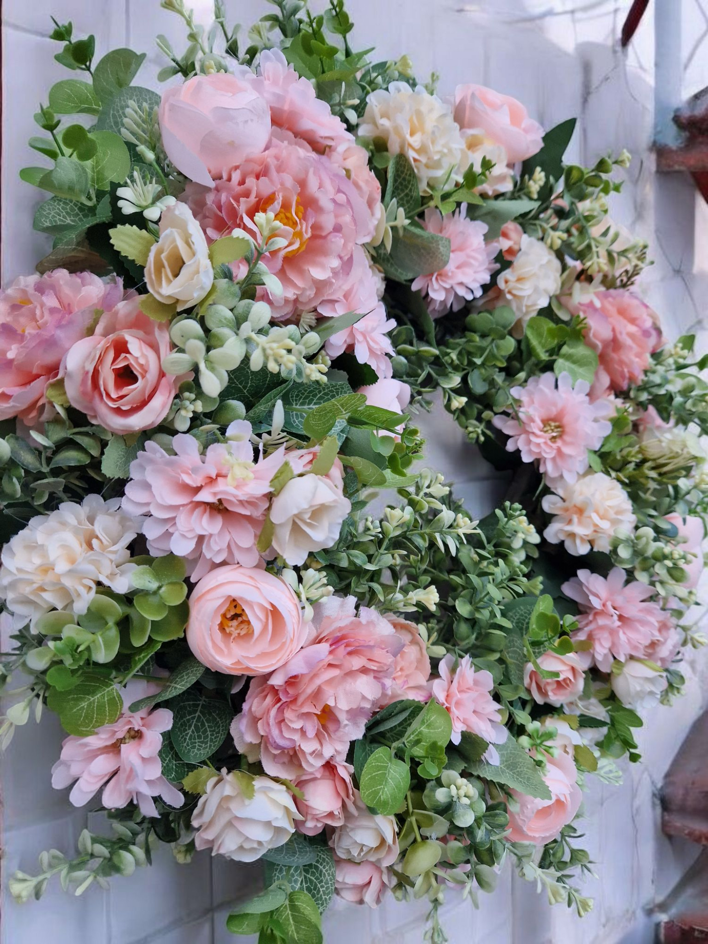 Floral door wreath