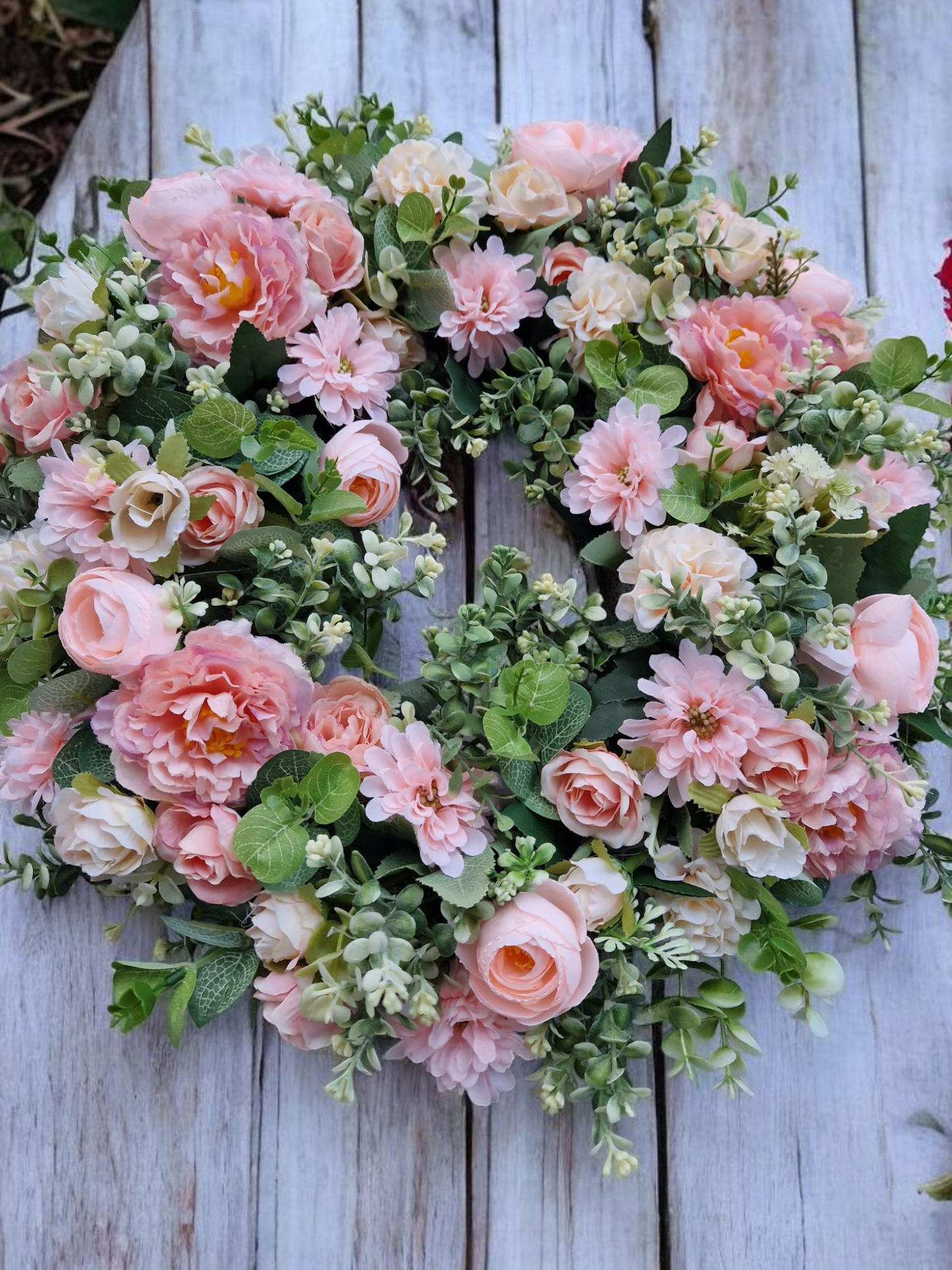 Floral door wreath