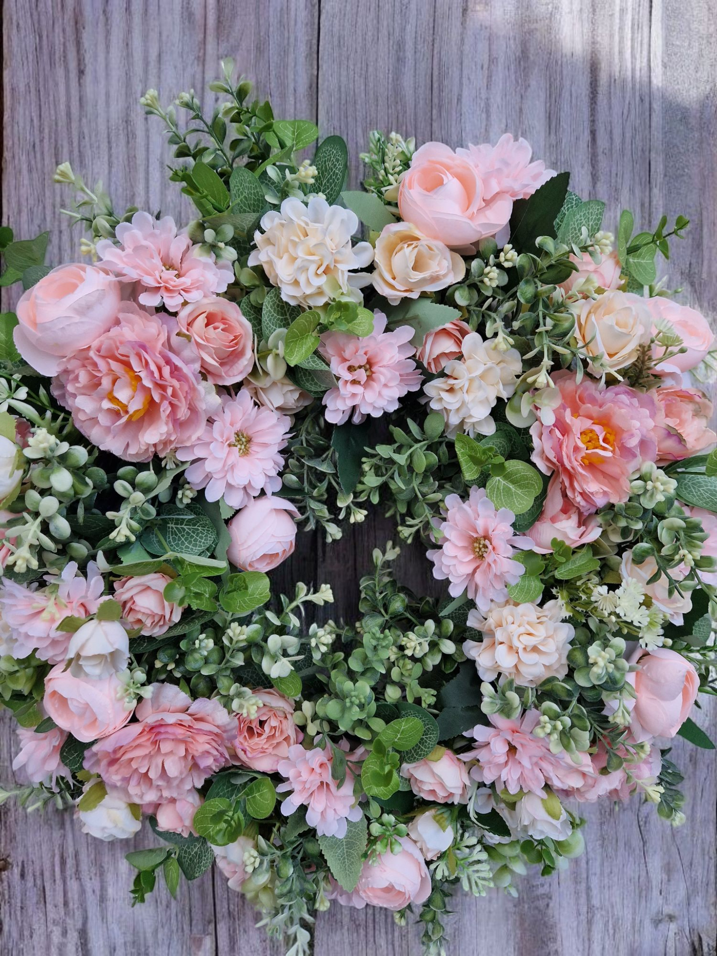 Floral door wreath