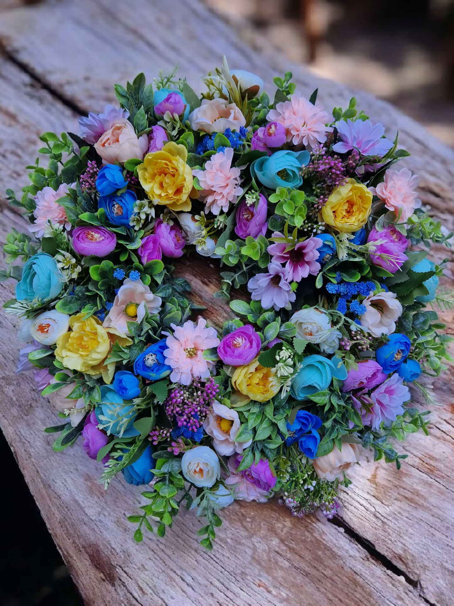 Floral Spring door wreath