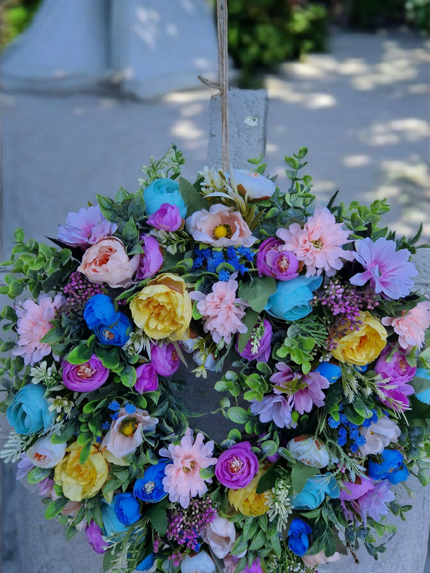 Floral Spring door wreath