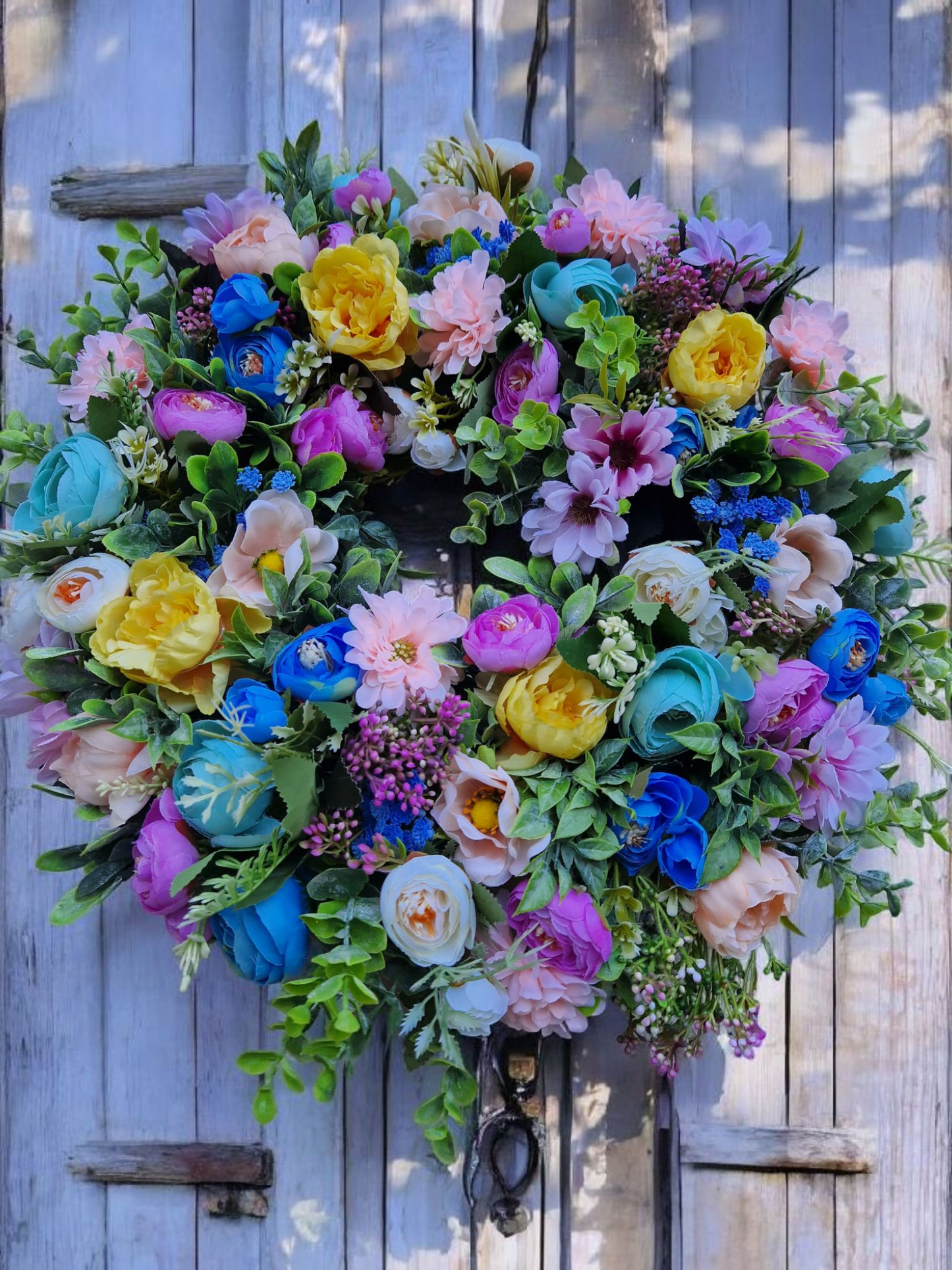 Floral Spring door wreath