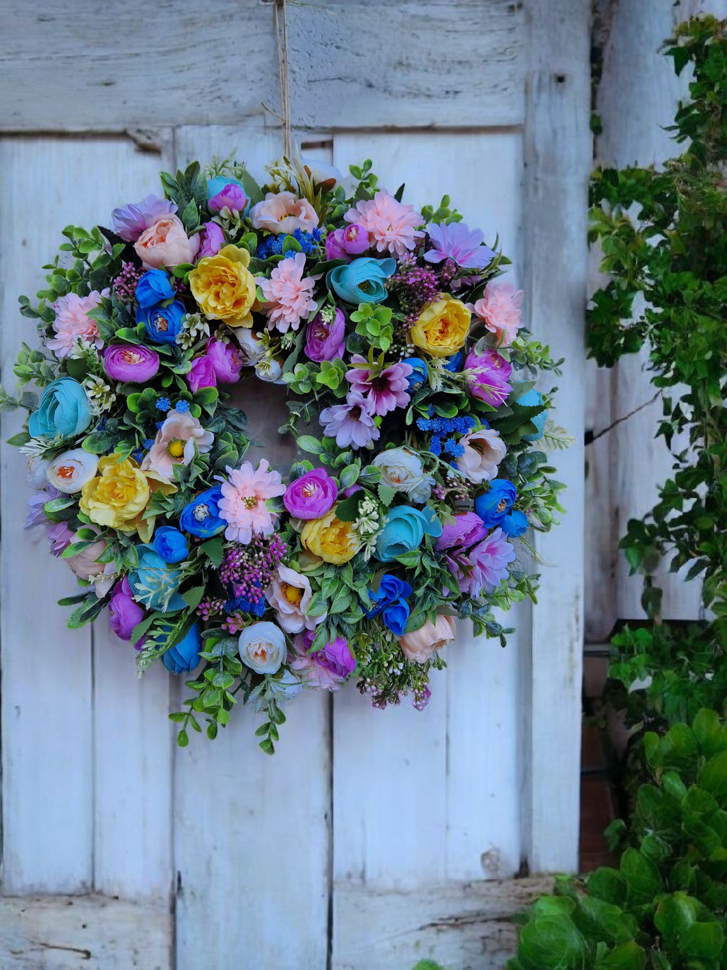 Floral Spring door wreath