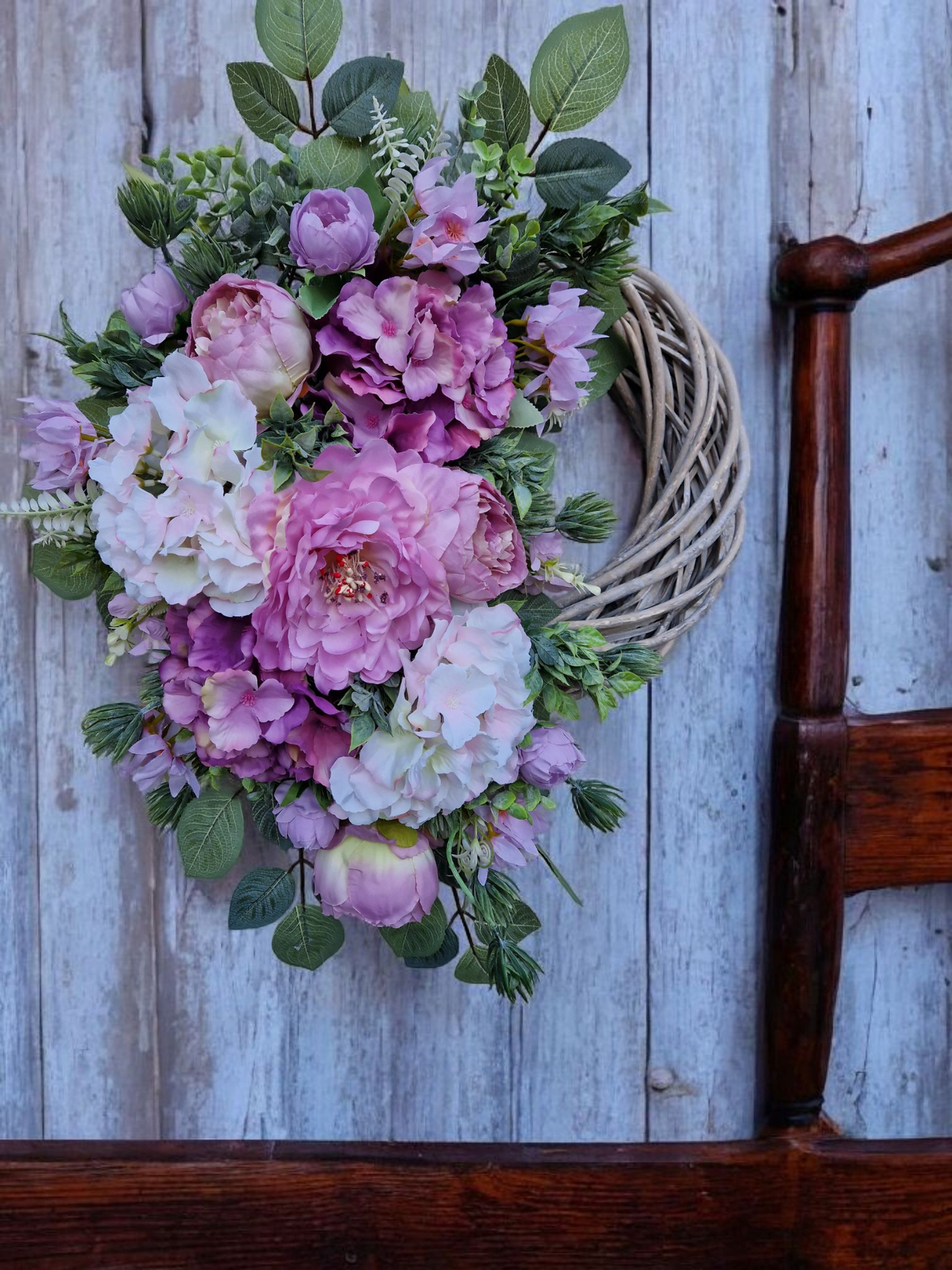 Floral door wreath