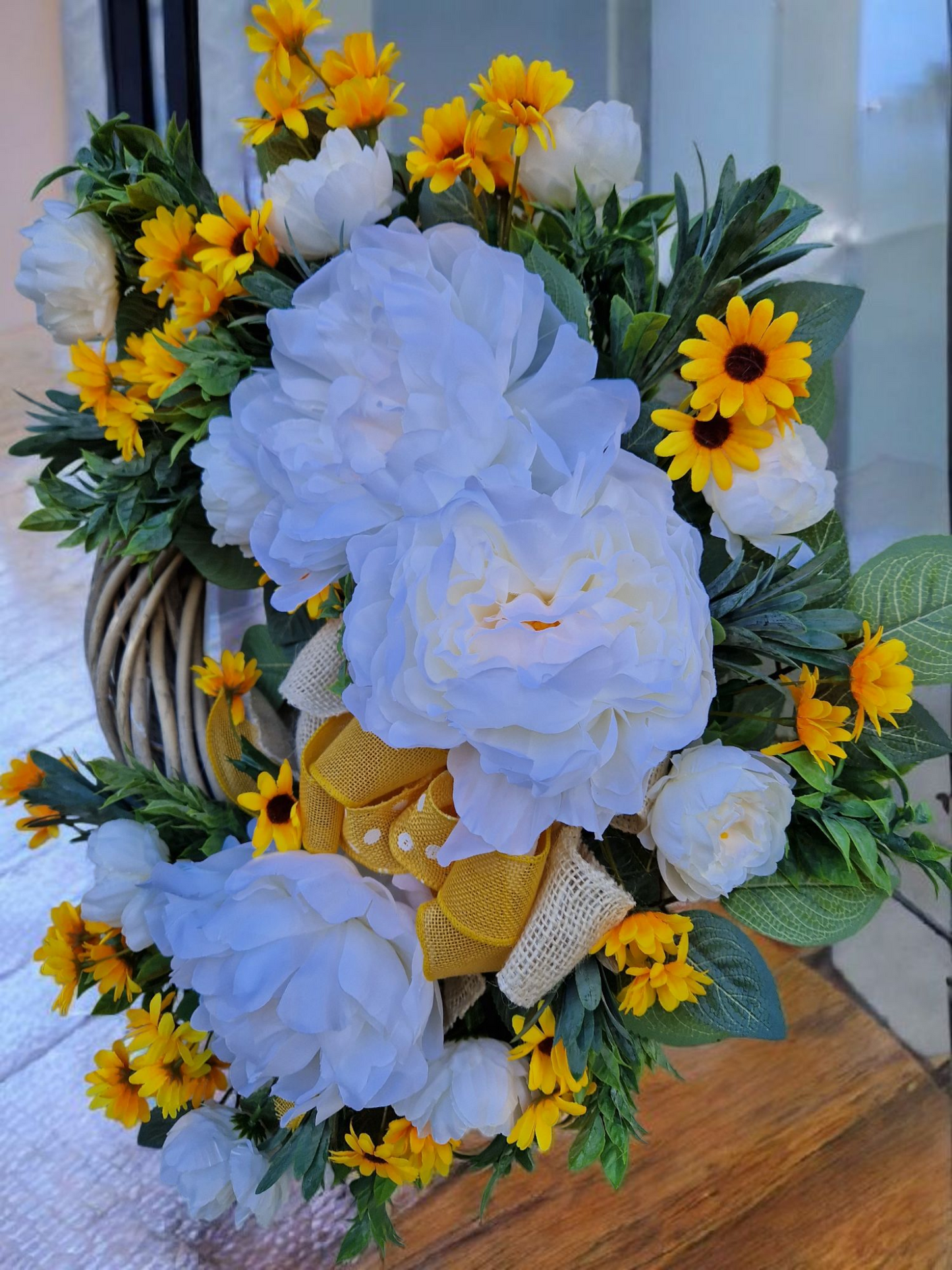 Floral door wreath