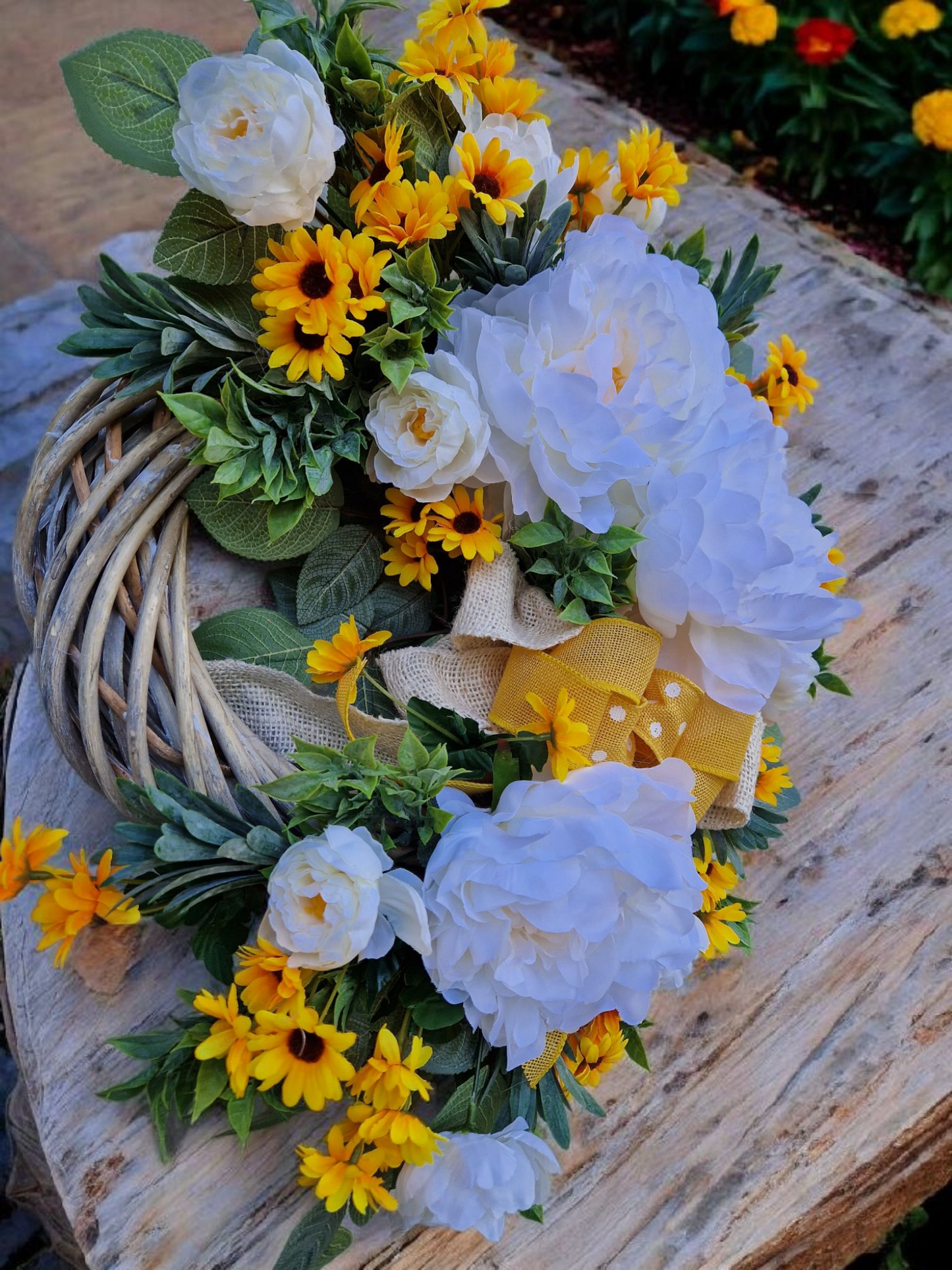 Floral door wreath