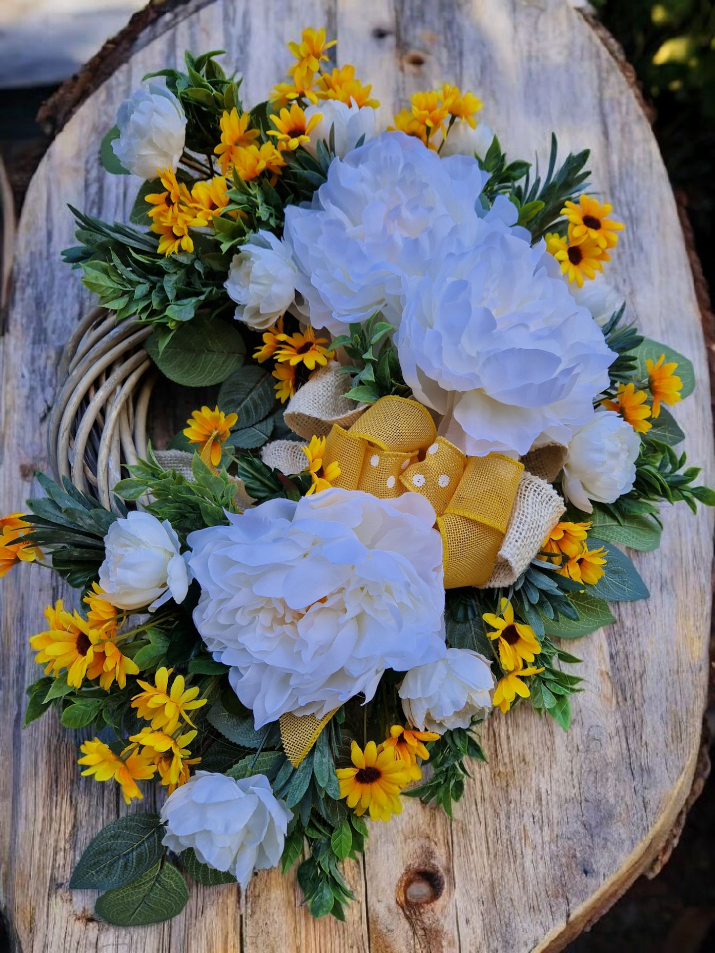 Floral door wreath