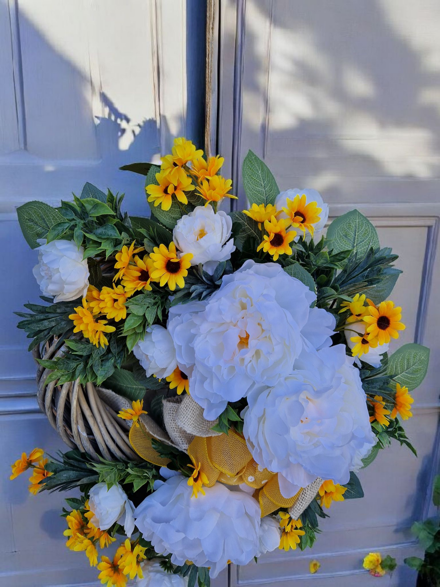 Floral door wreath