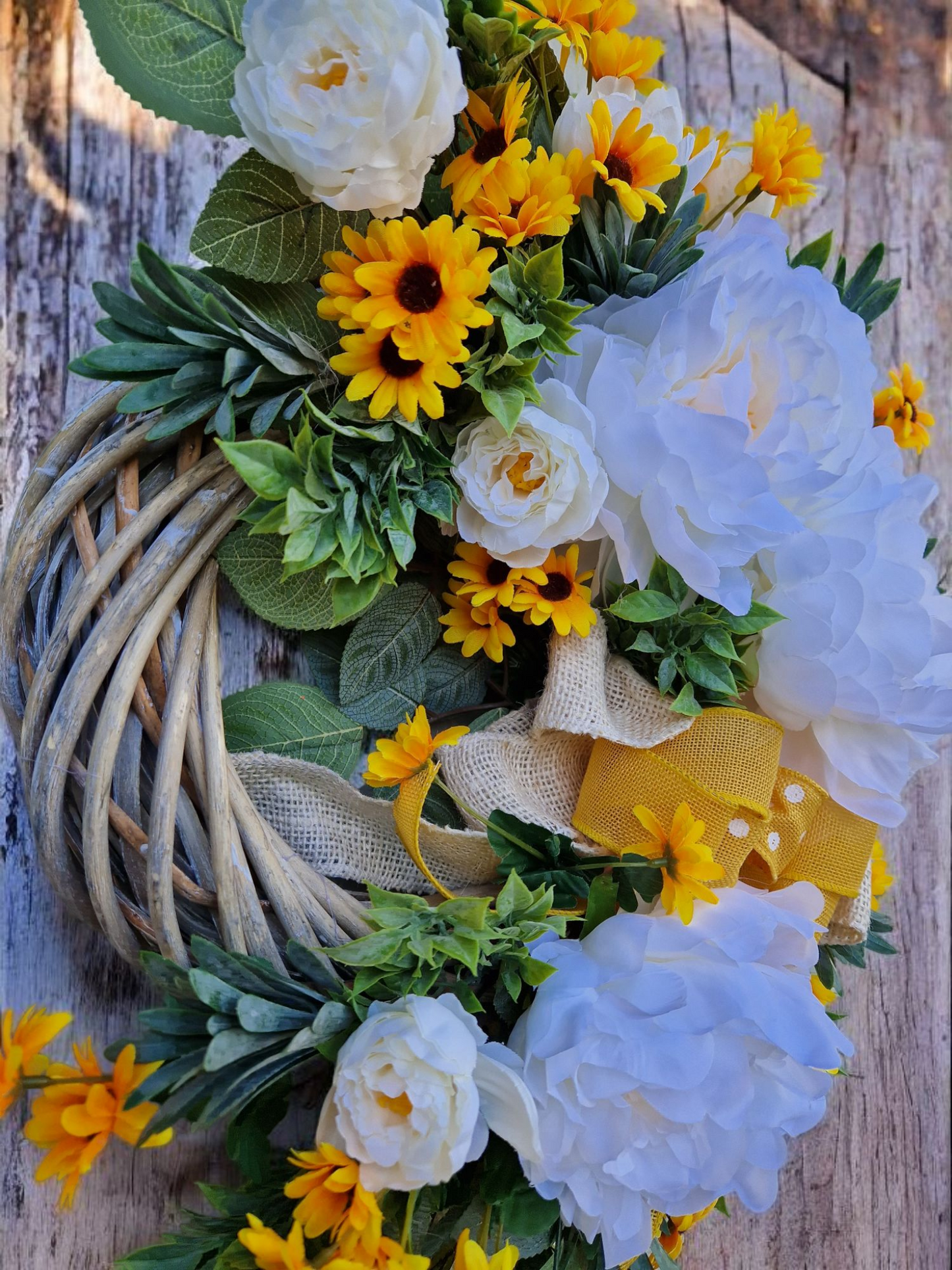 Floral door wreath