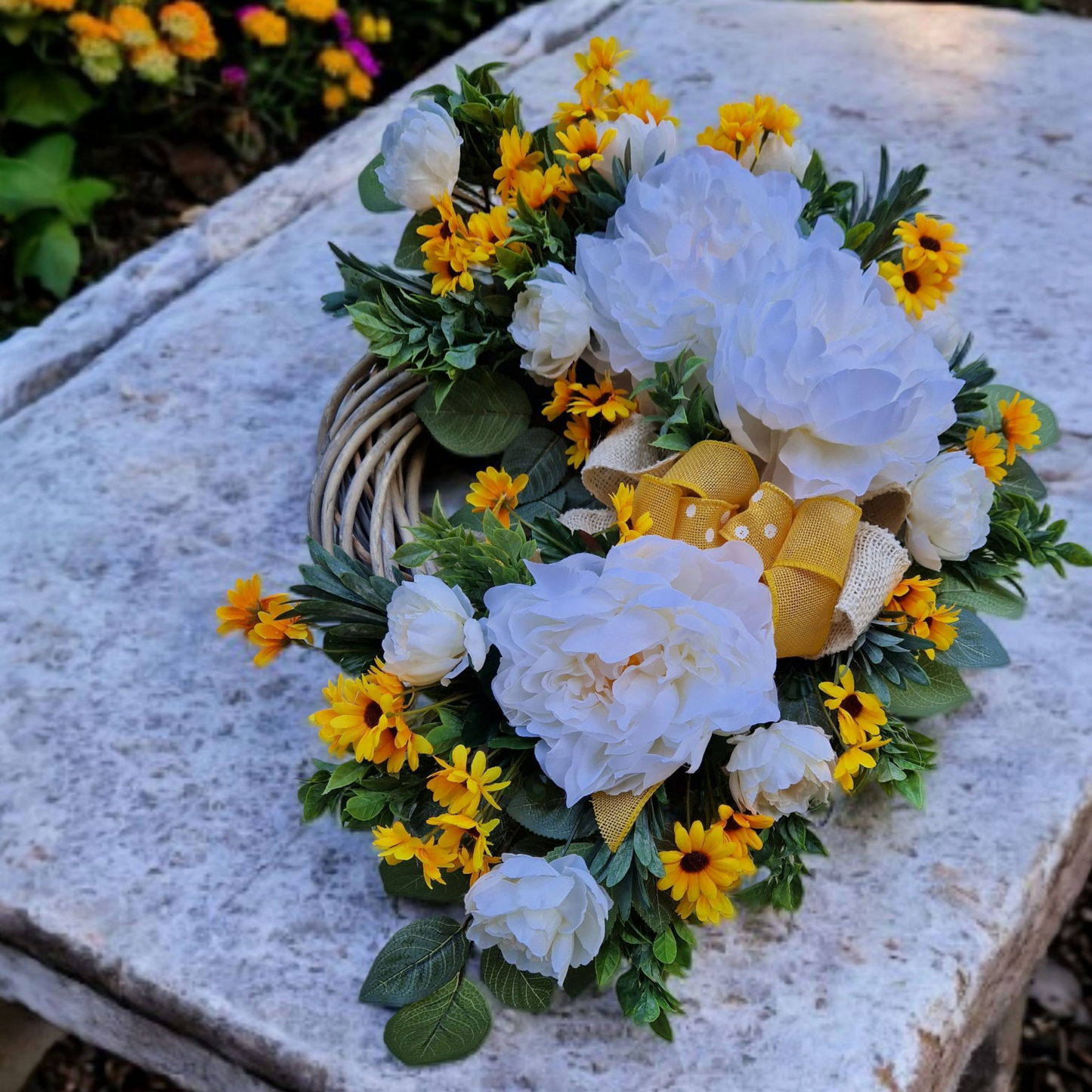 Floral door wreath