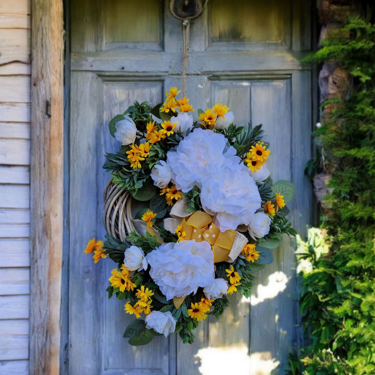 Floral door wreath
