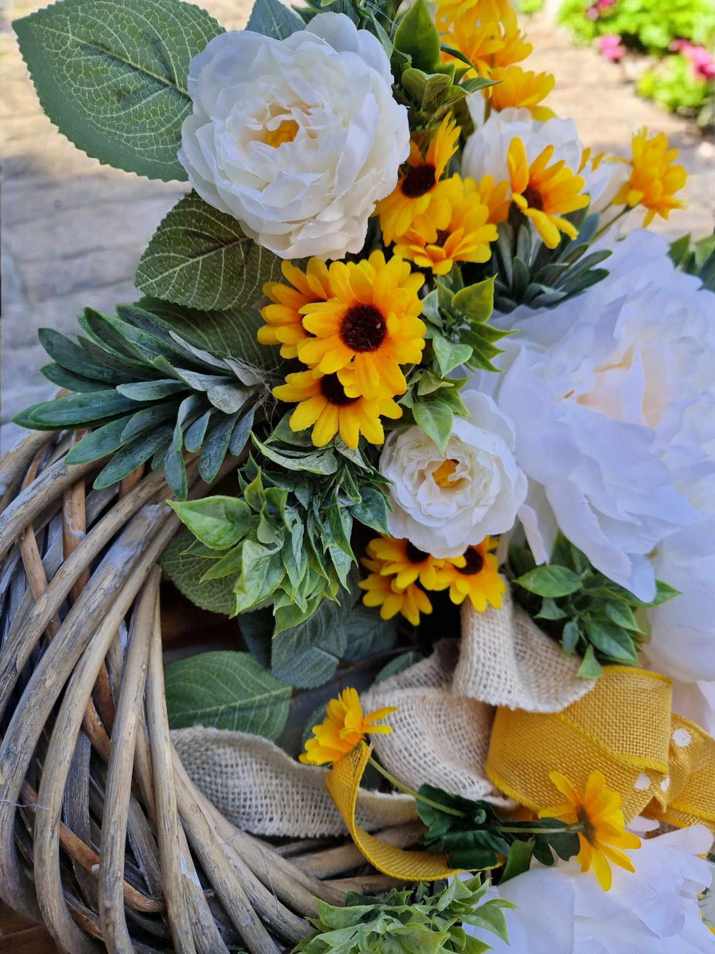 Floral door wreath