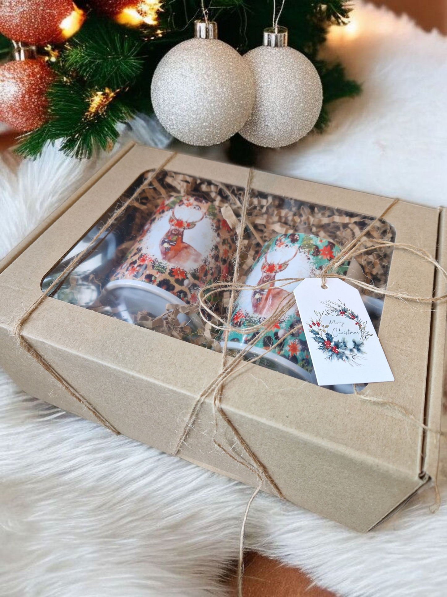 Christmas mugs gift box