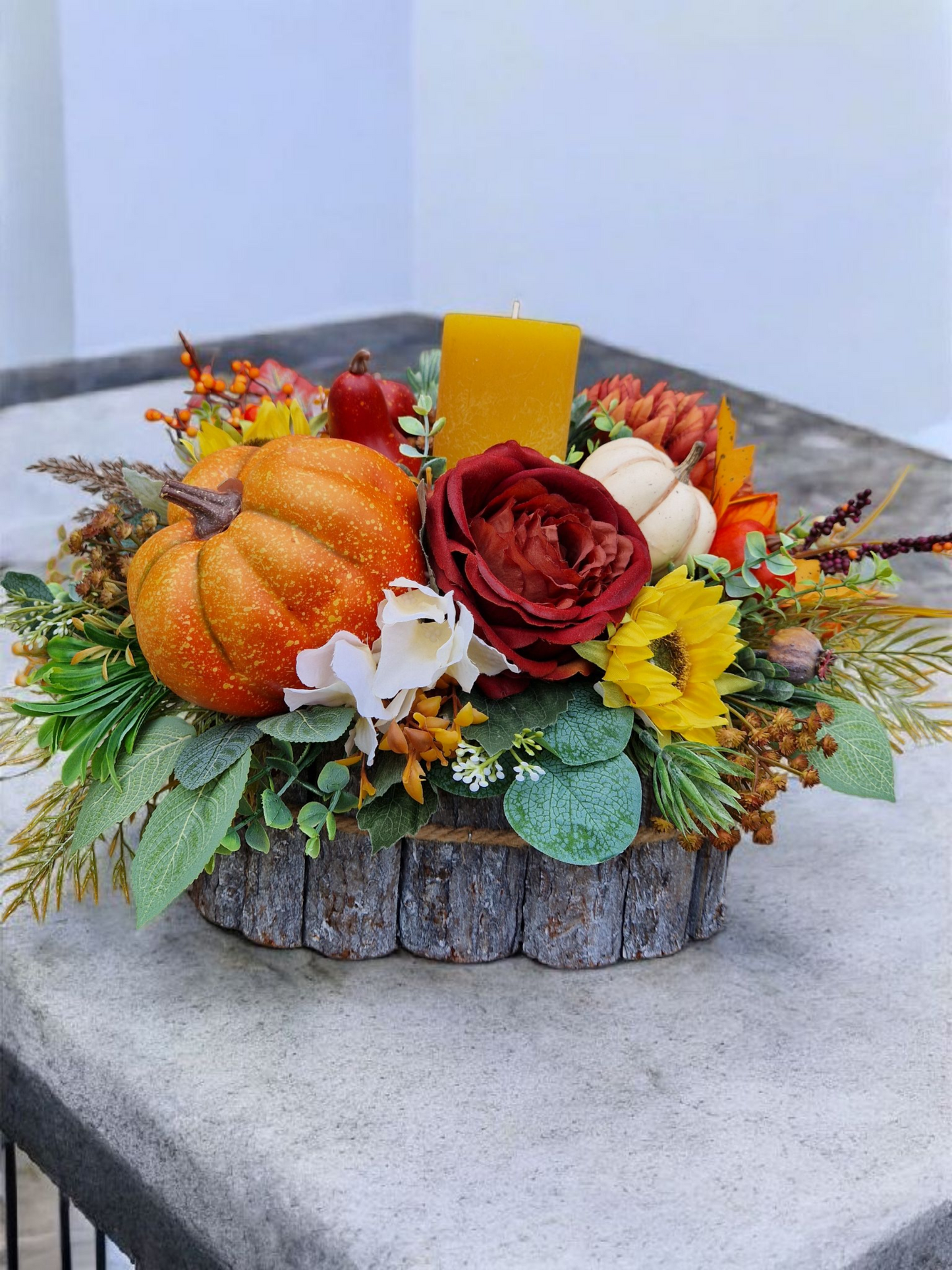 Atumn table centerpiece