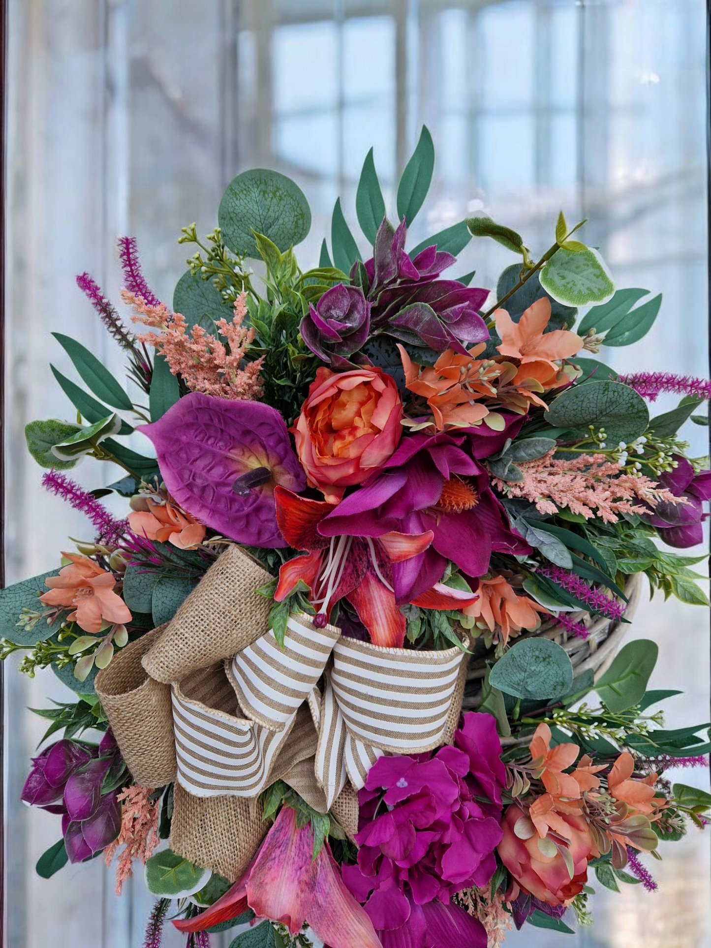Flower door wreath