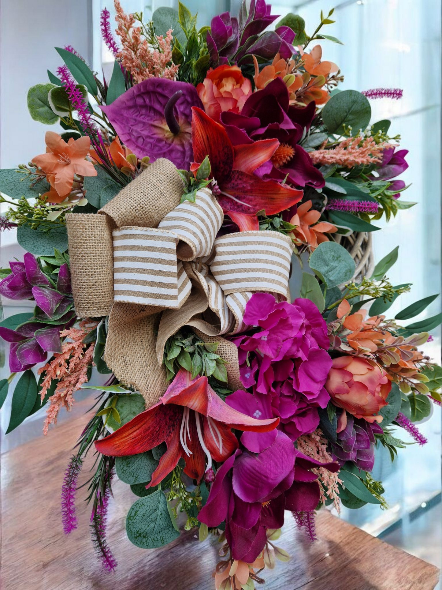 Flower door wreath