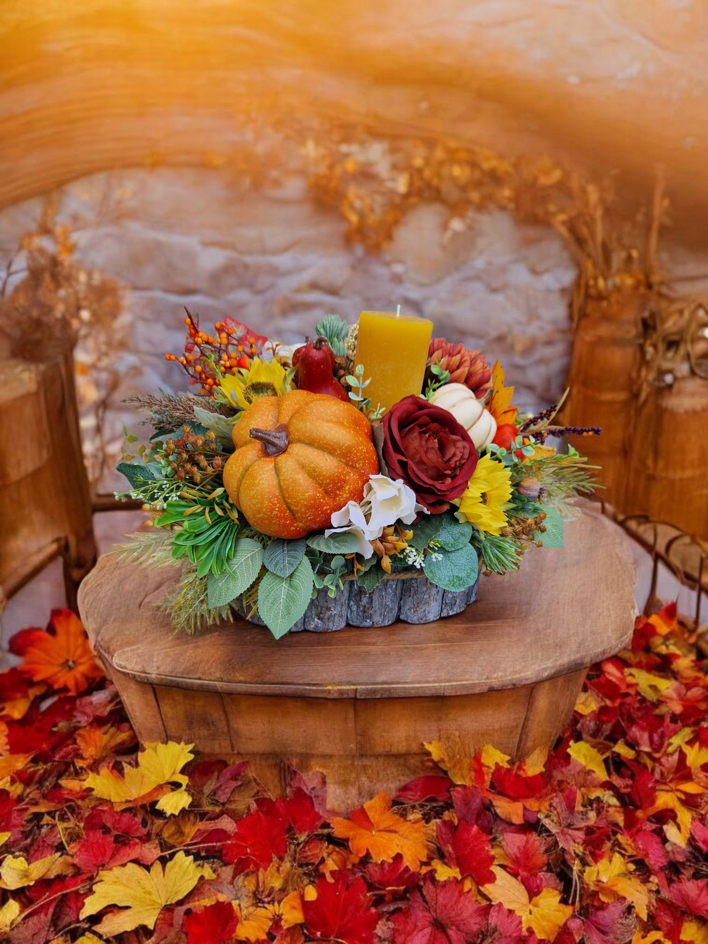 Atumn table centerpiece