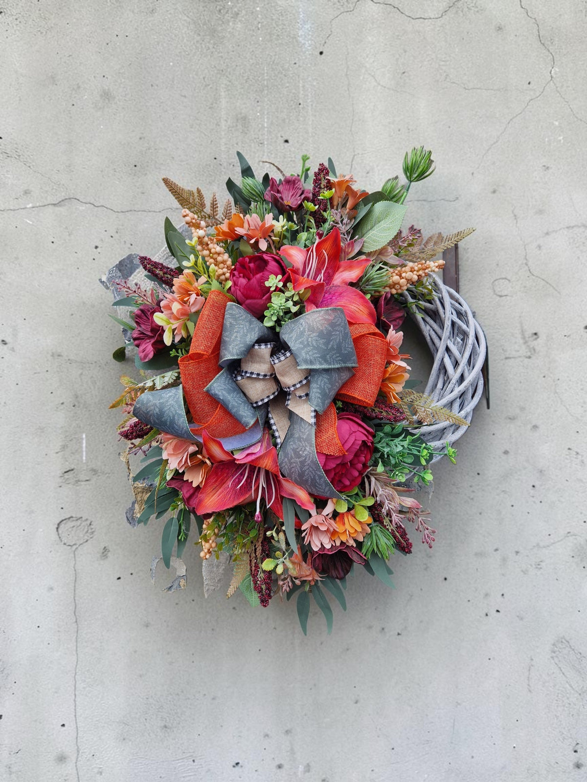 Flower door wreath