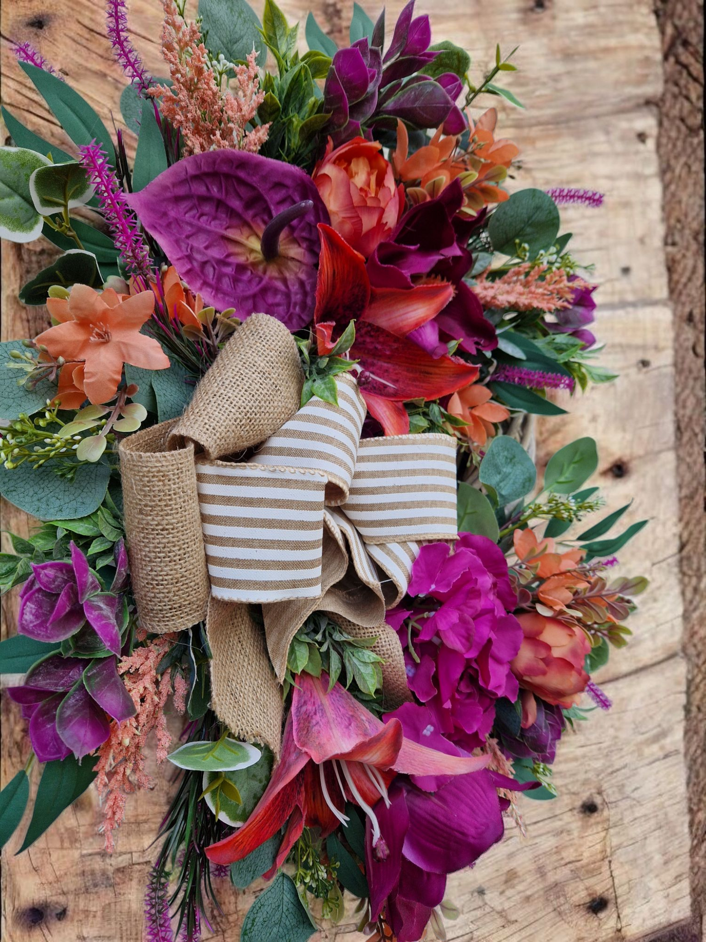 Flower door wreath