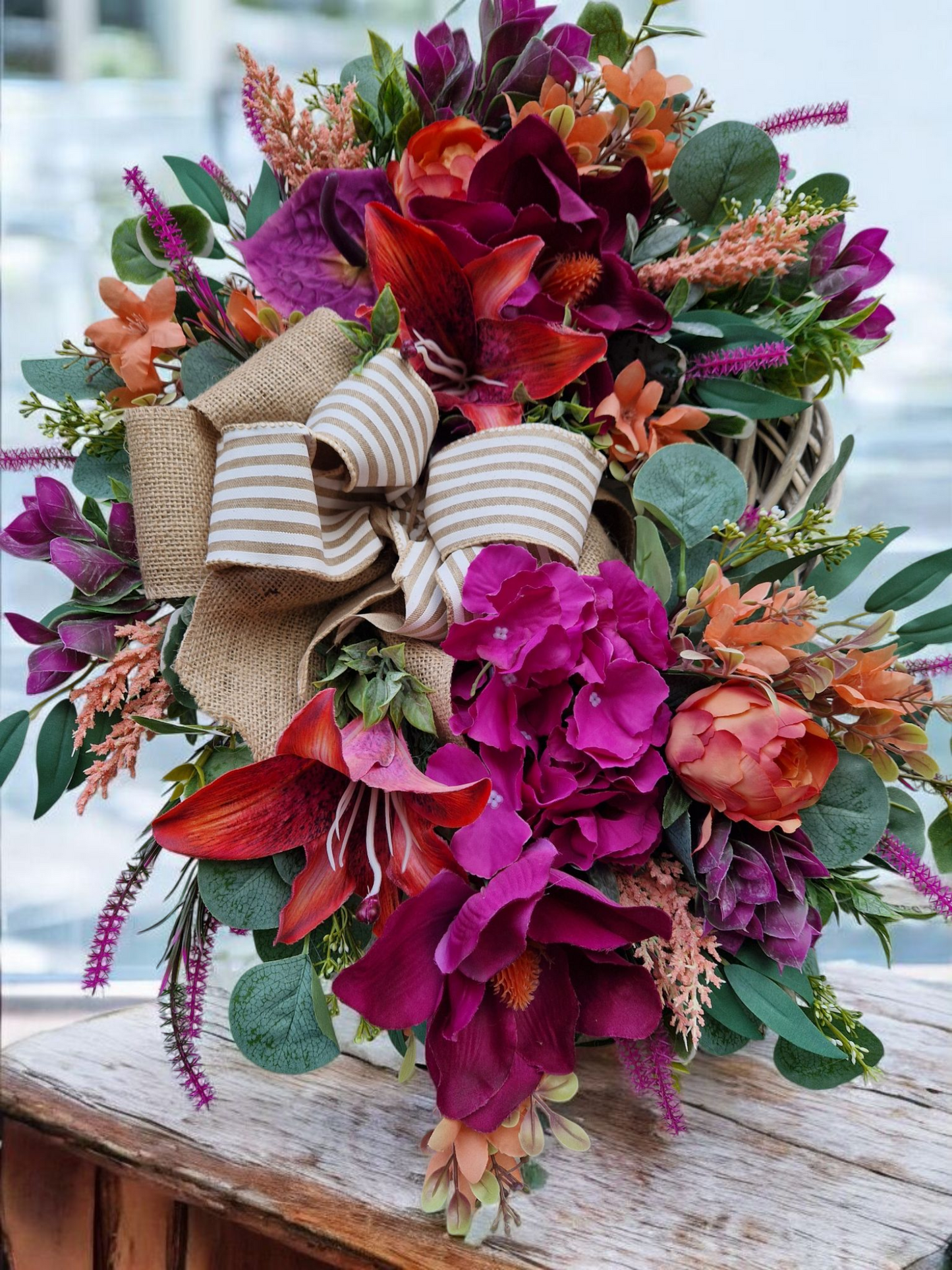 Flower door wreath