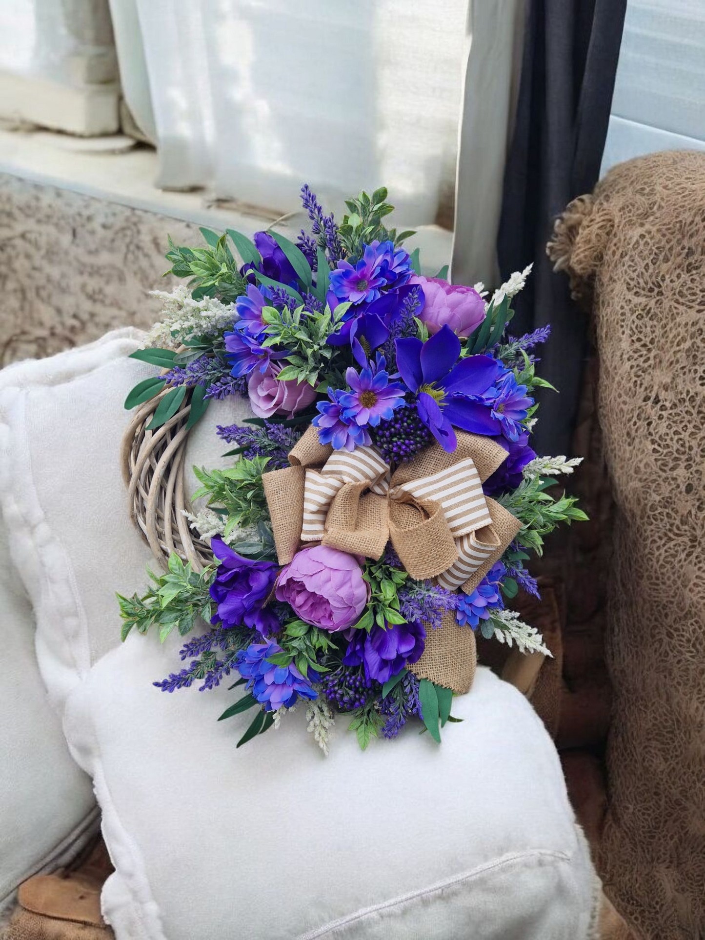 Flower door wreath