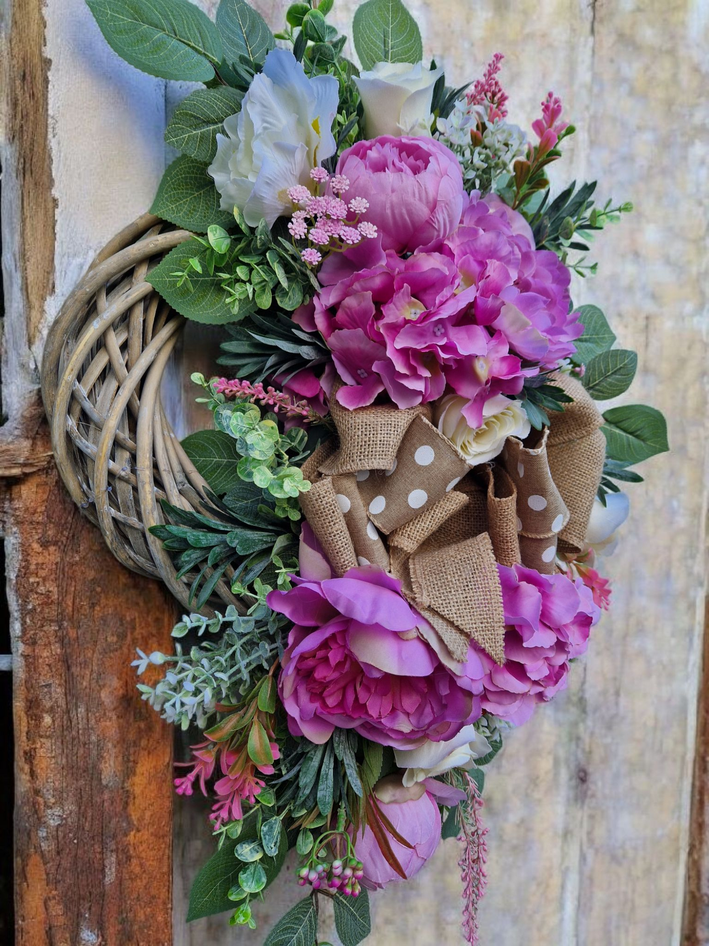 Flower door wreath
