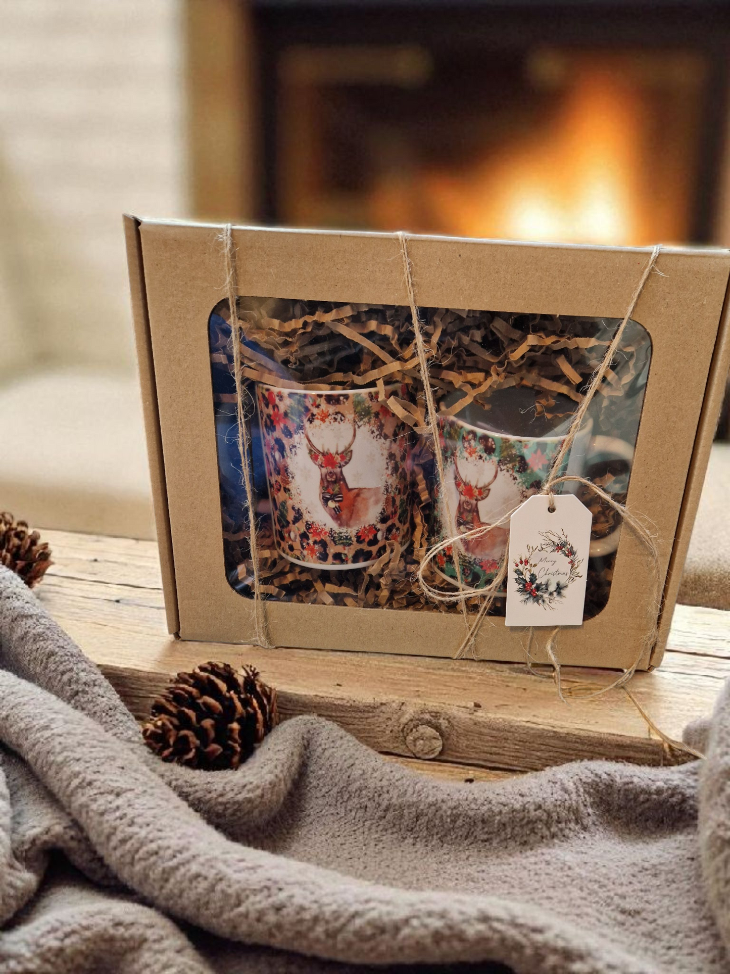 Christmas mugs gift box