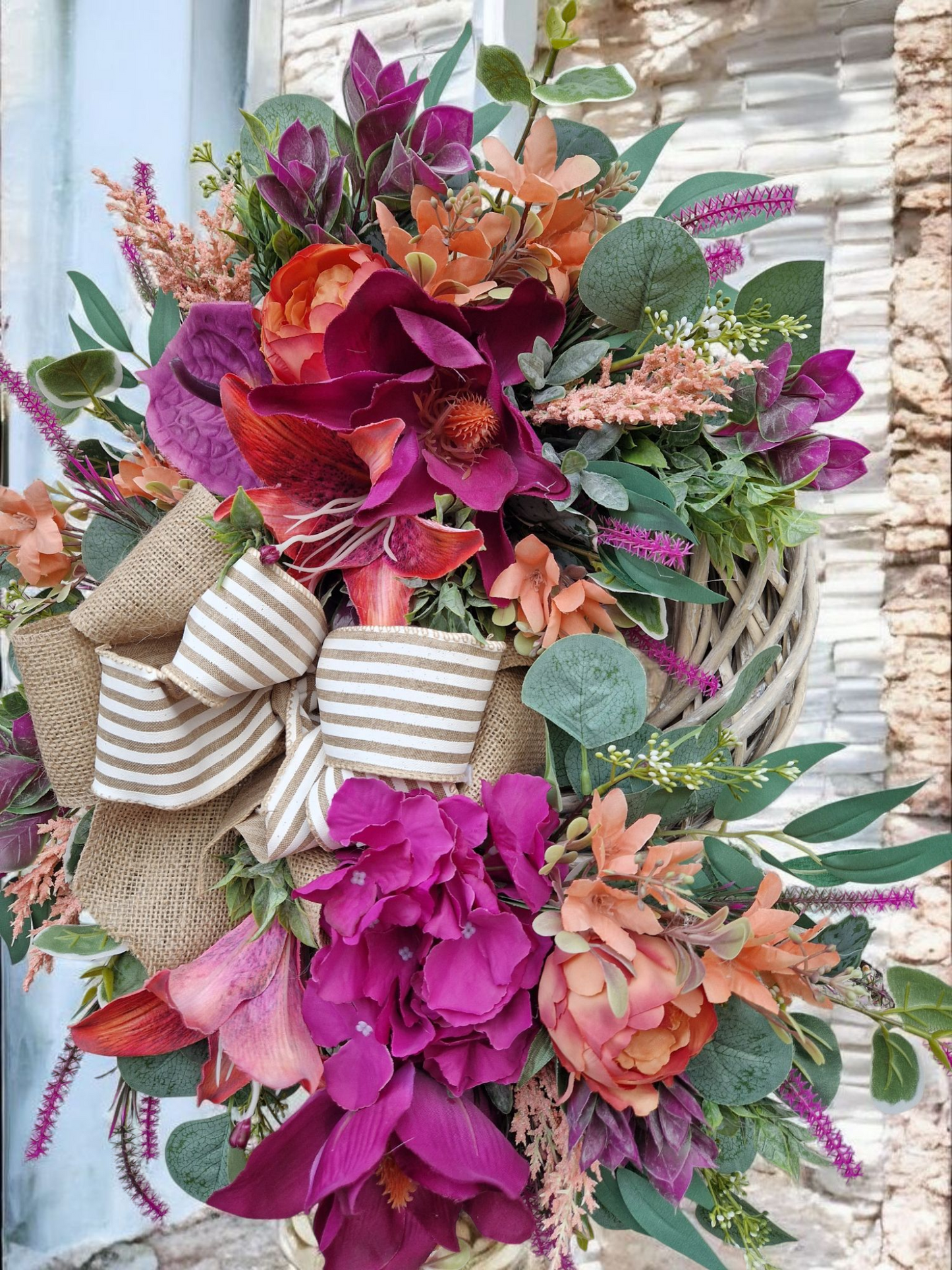 Flower door wreath