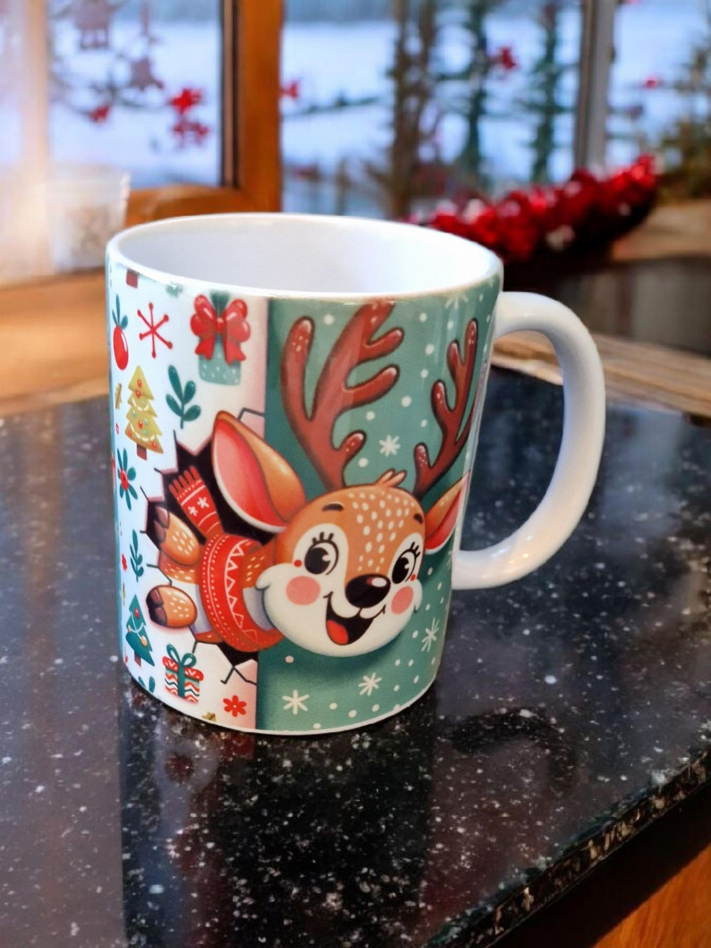 Funny Deer Christmas Mug