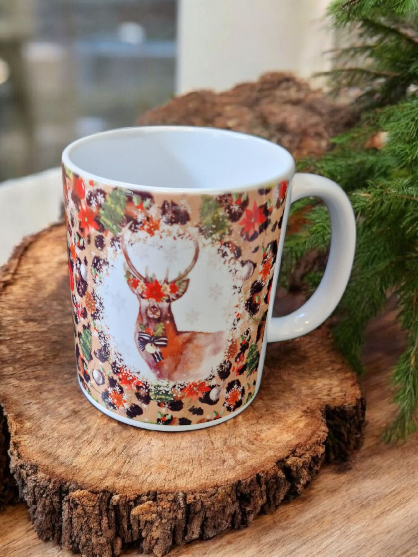 Leopard Christmas Mug