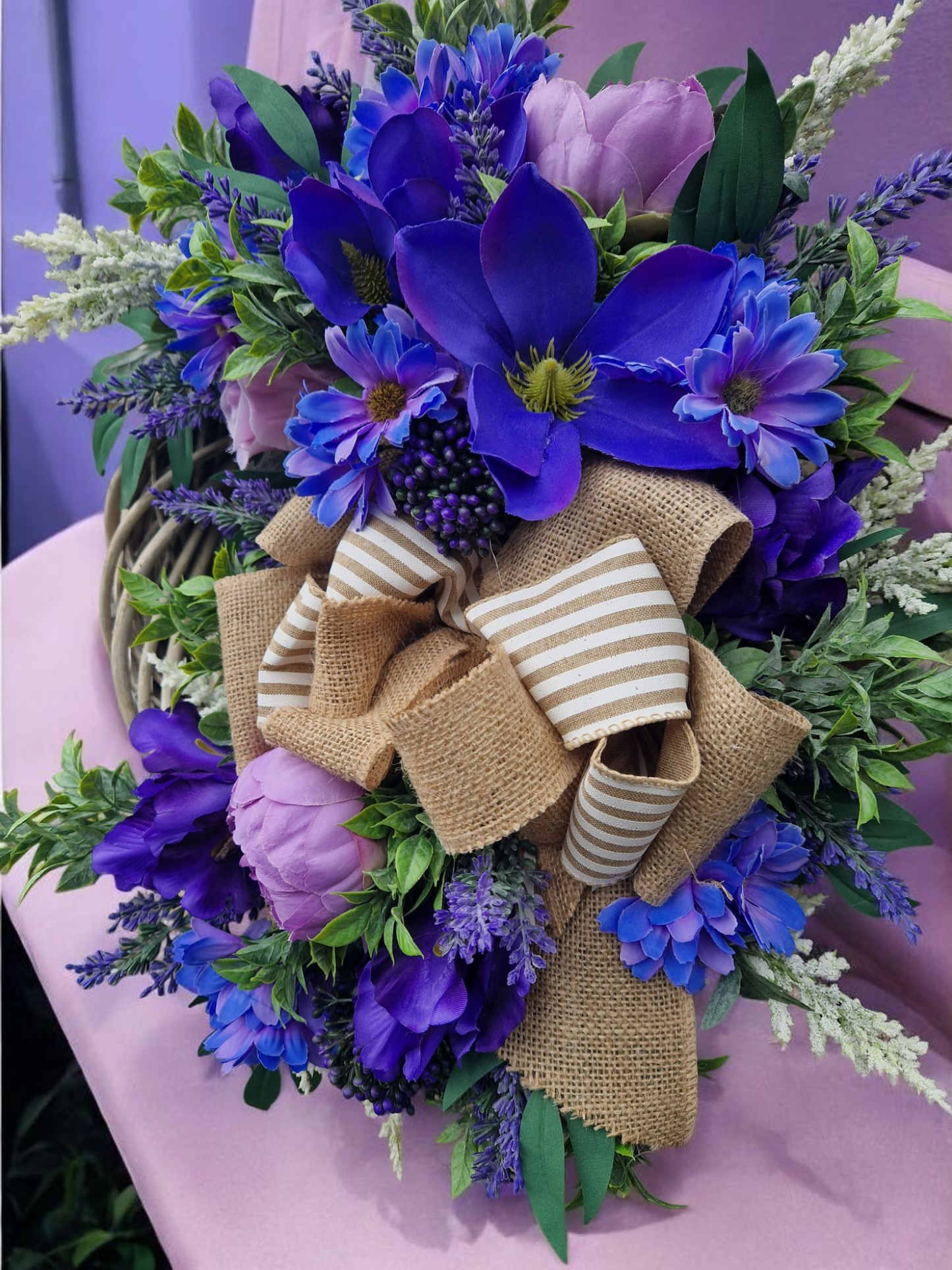 Flower door wreath