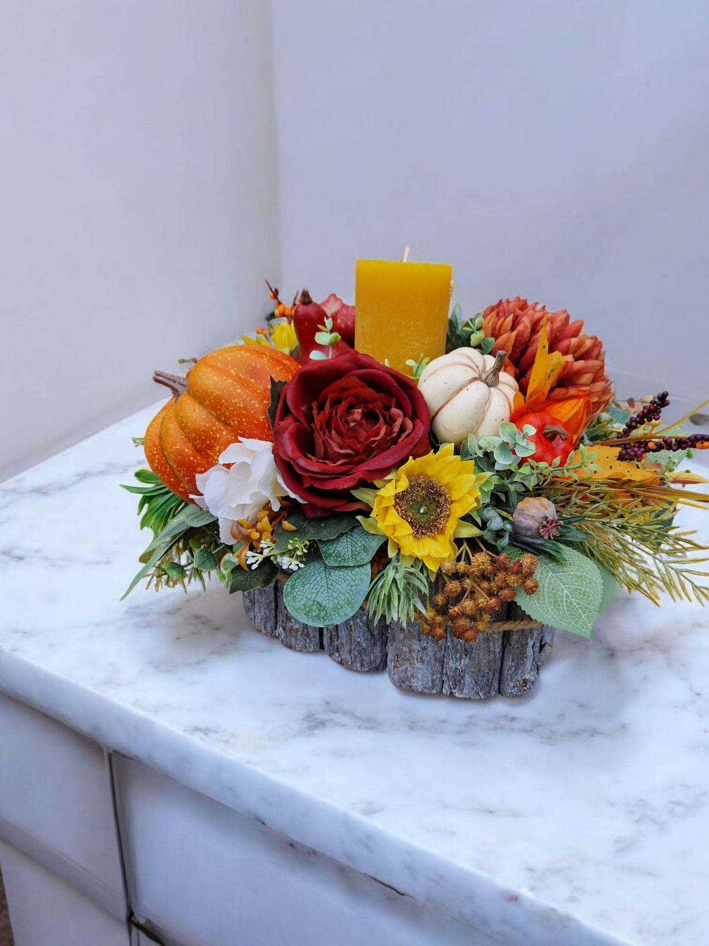 Atumn table centerpiece
