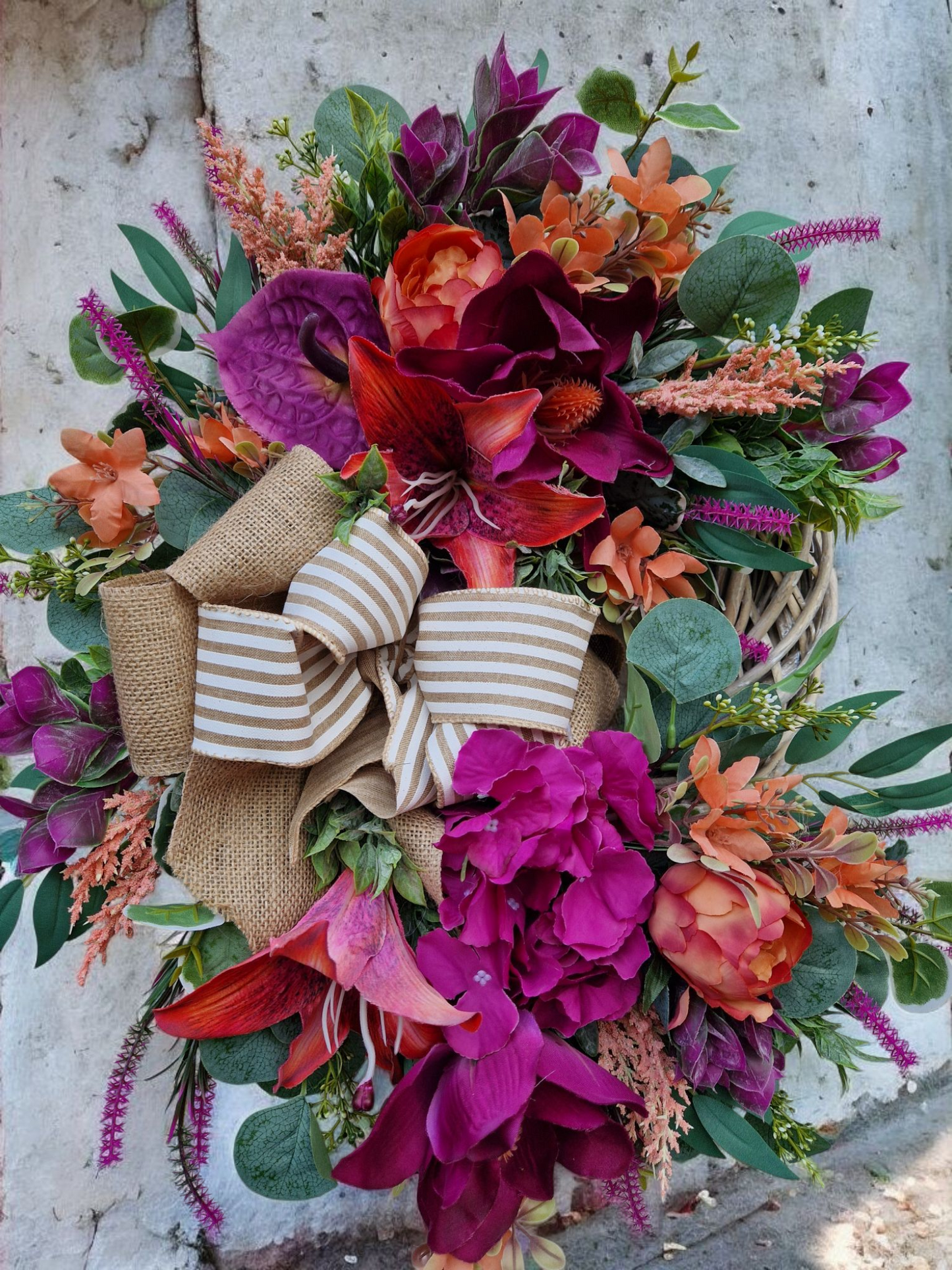 Flower door wreath