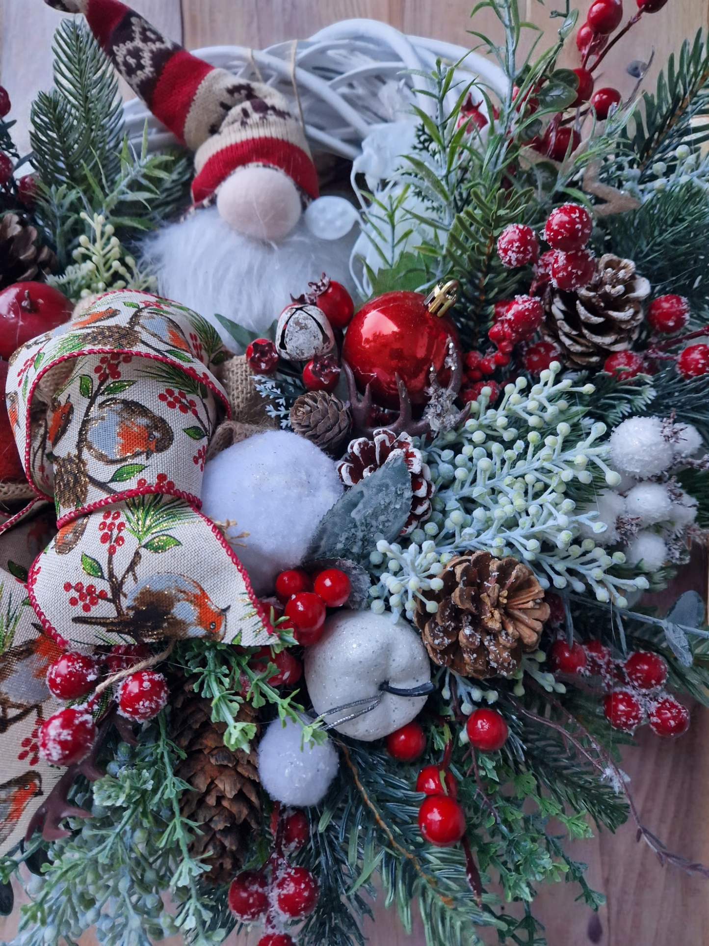 Christmas gnome door wreath