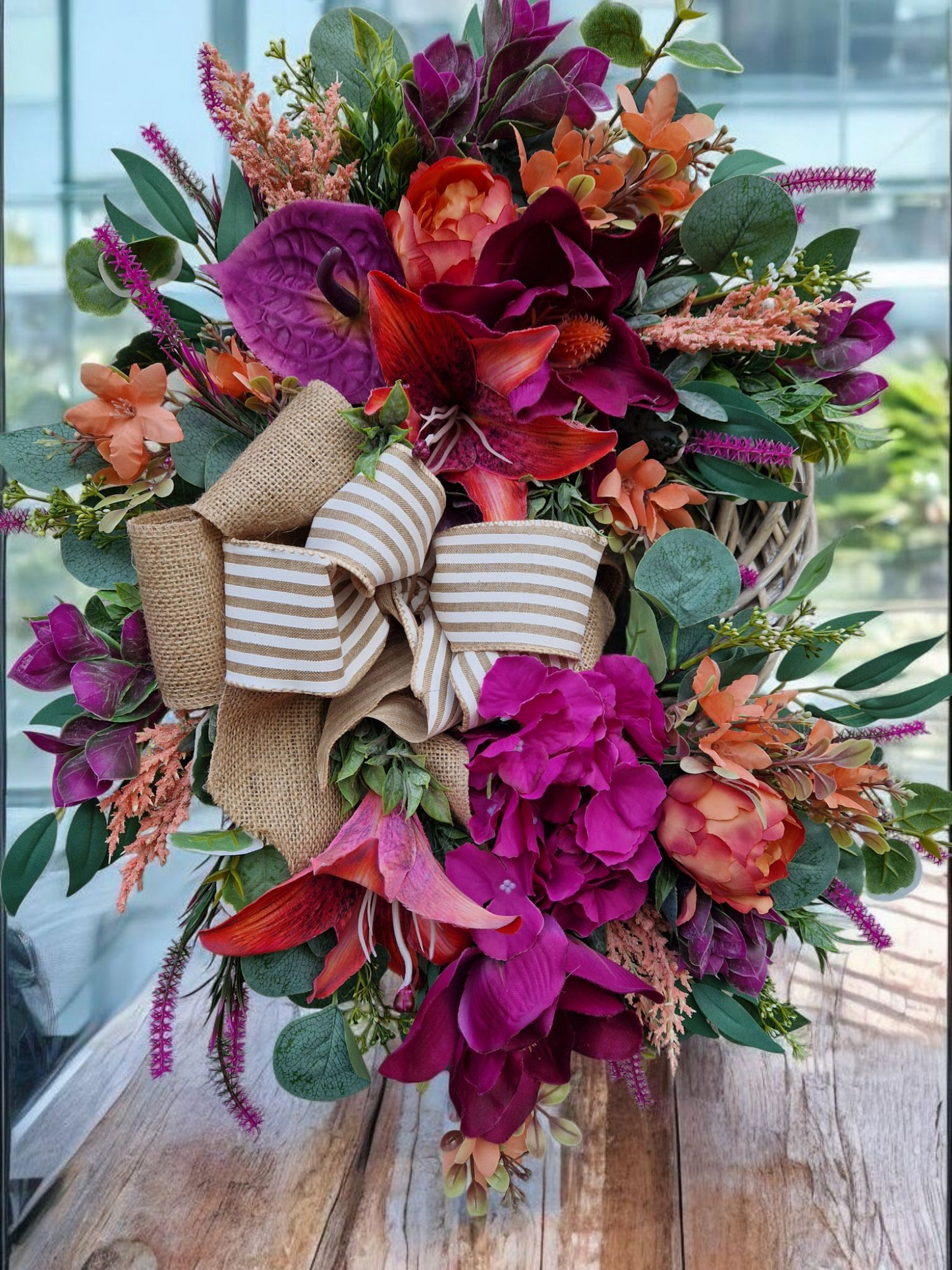 Flower door wreath