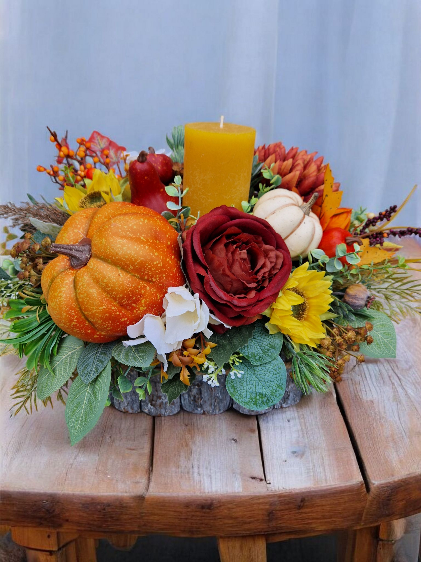 Atumn table centerpiece