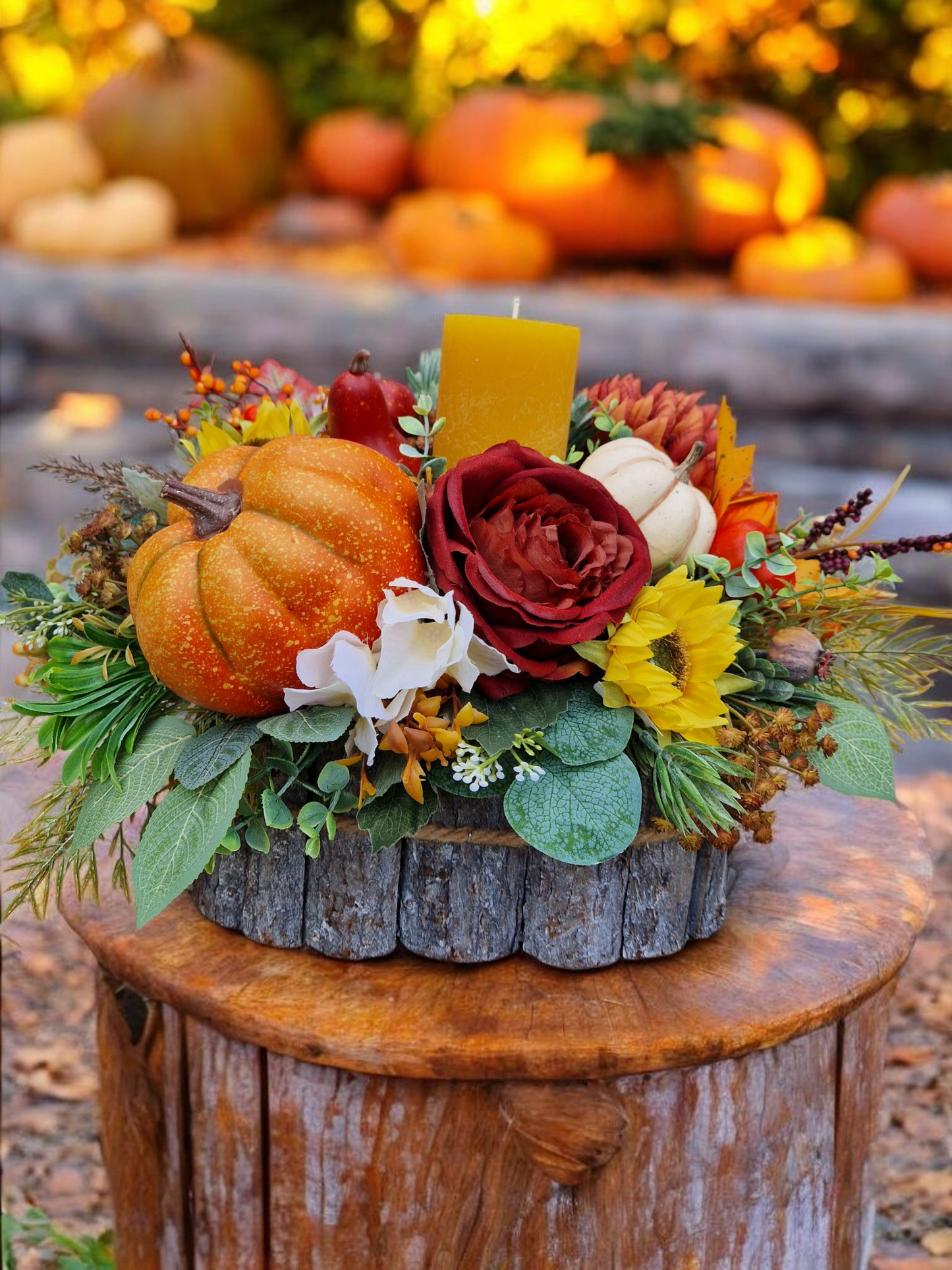 Atumn table centerpiece