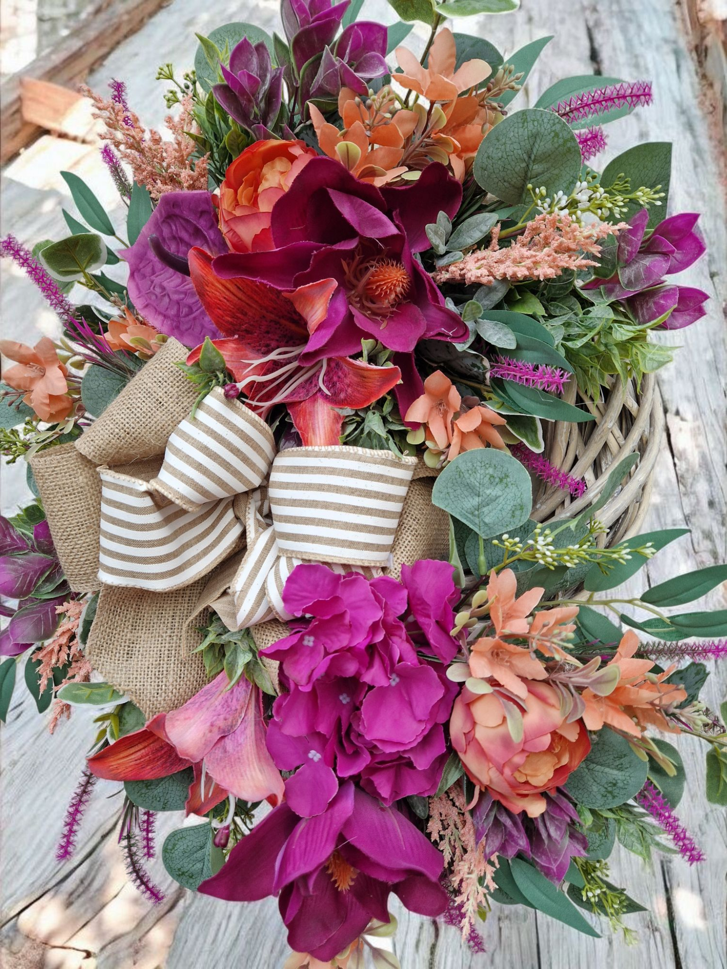 Flower door wreath