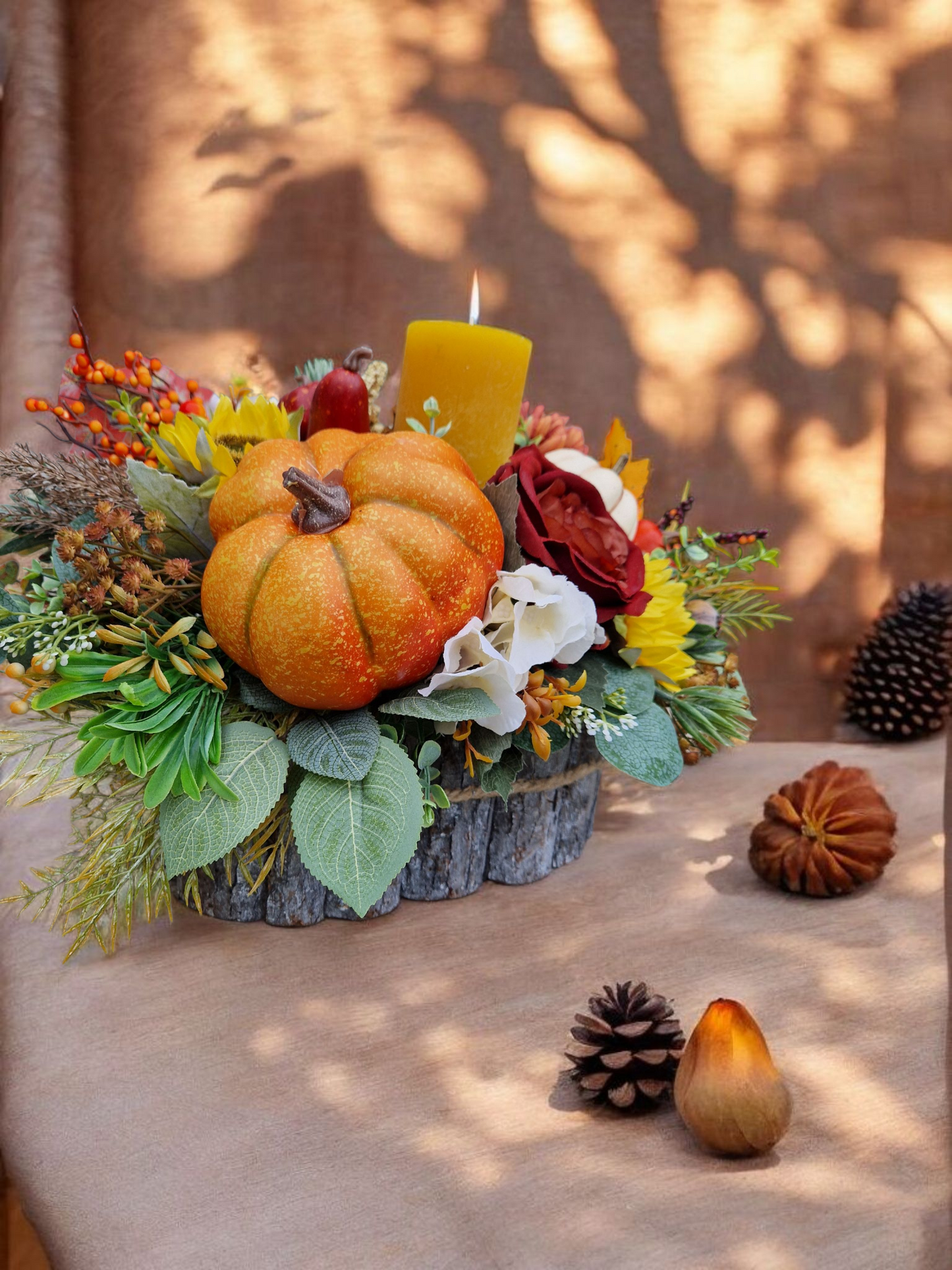 Atumn table centerpiece