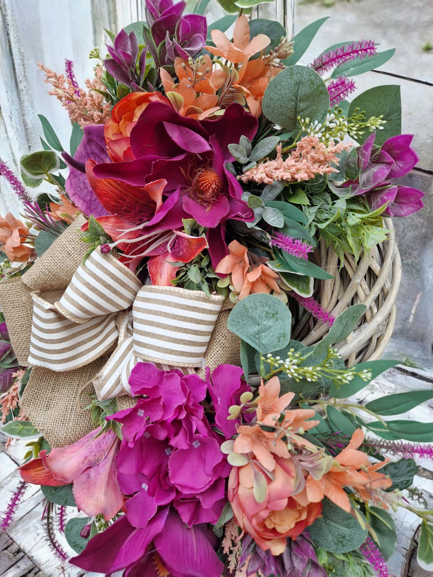 Flower door wreath