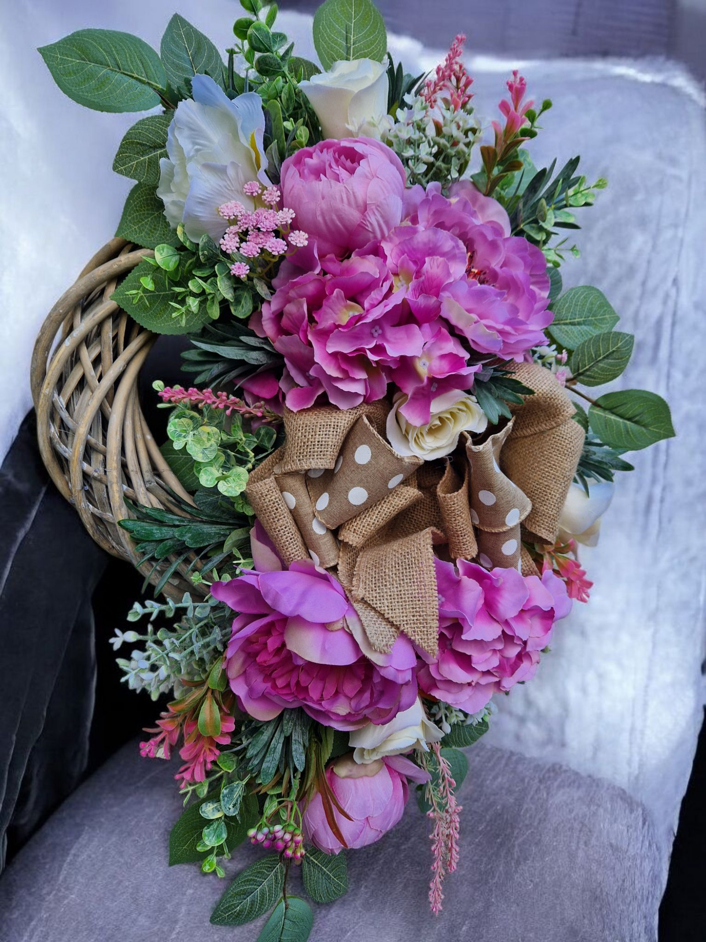 Flower door wreath