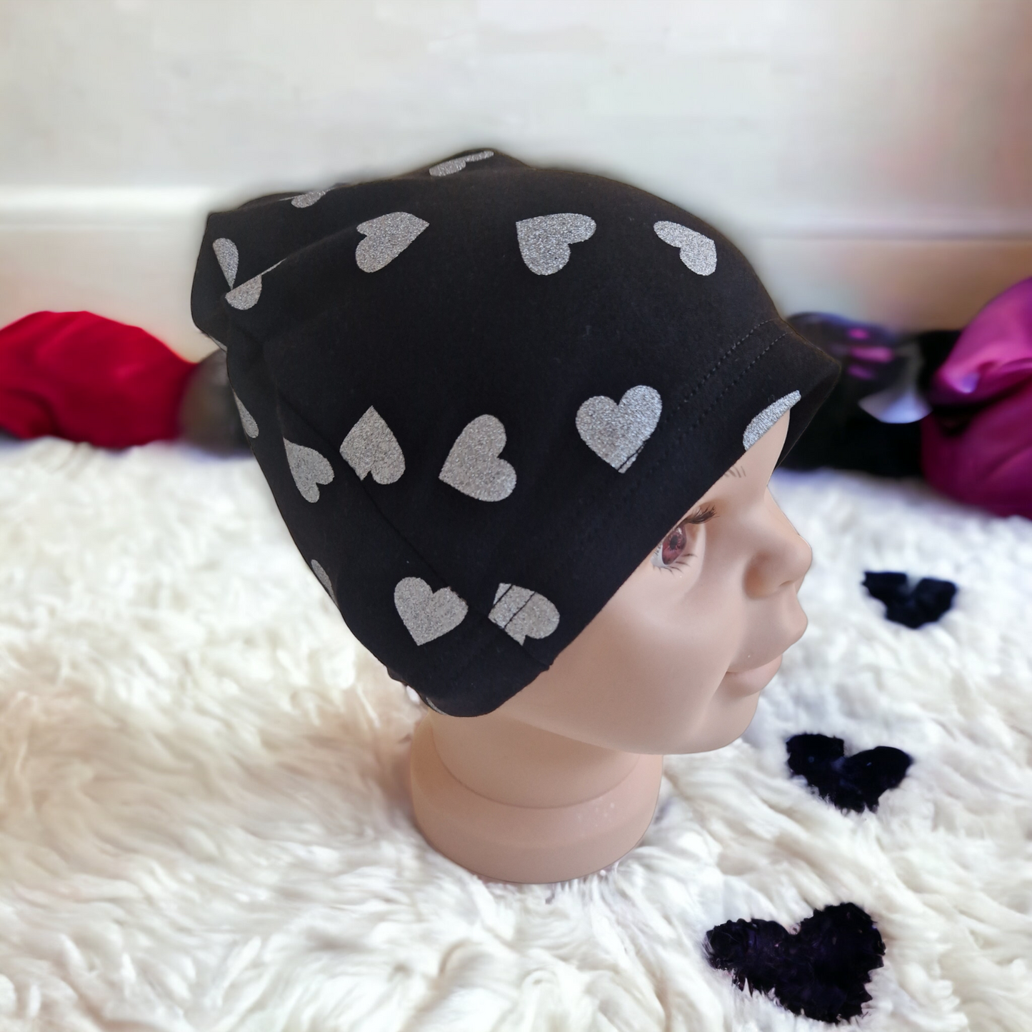 Children's patterned beanie hat