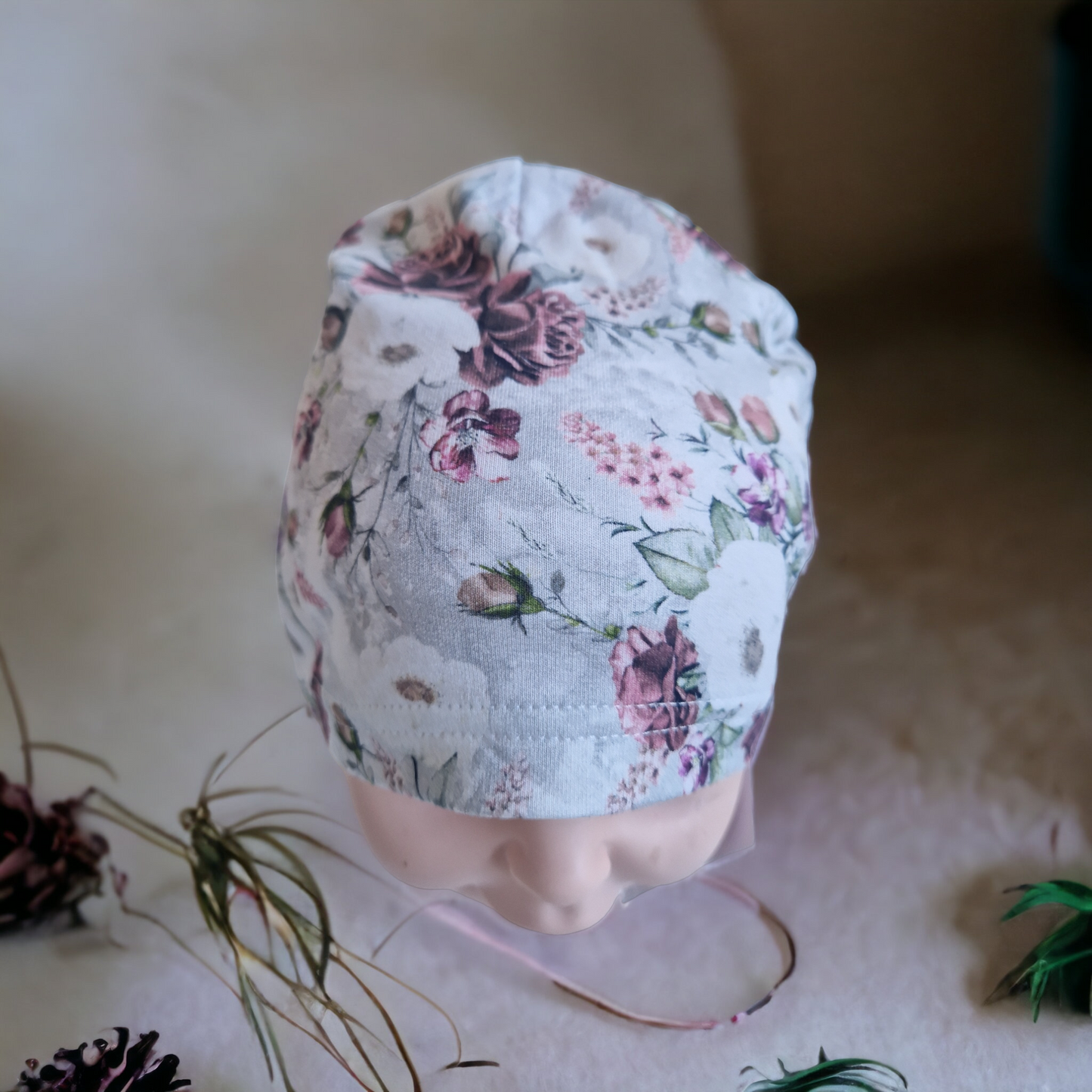 Children's patterned beanie hat