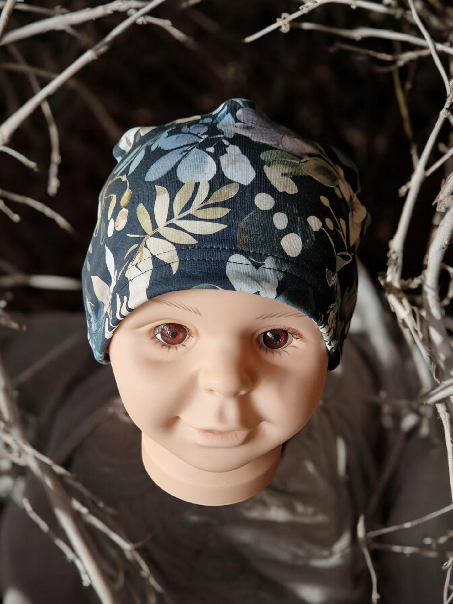 Children's patterned beanie hat
