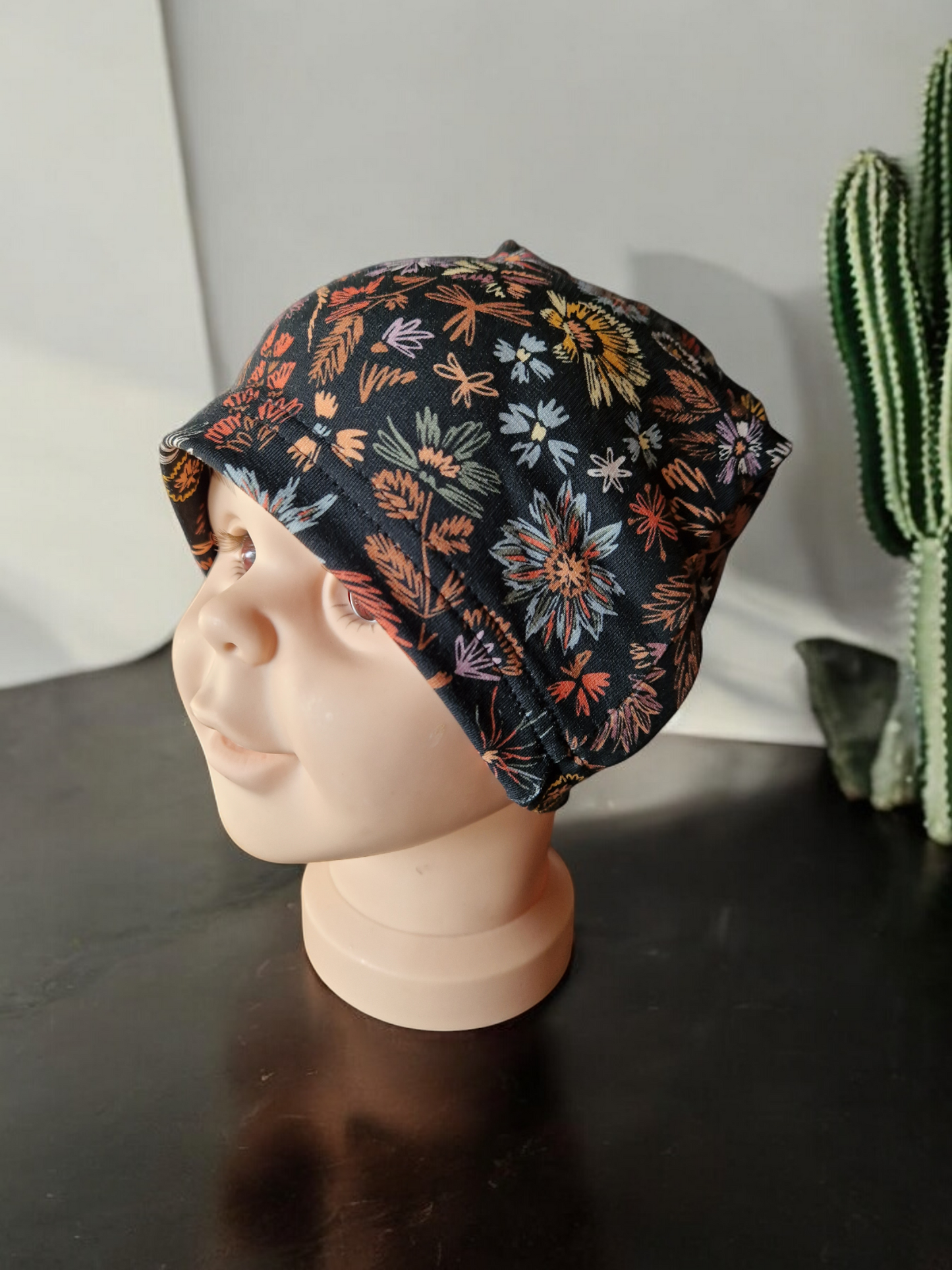 Children's patterned beanie hat